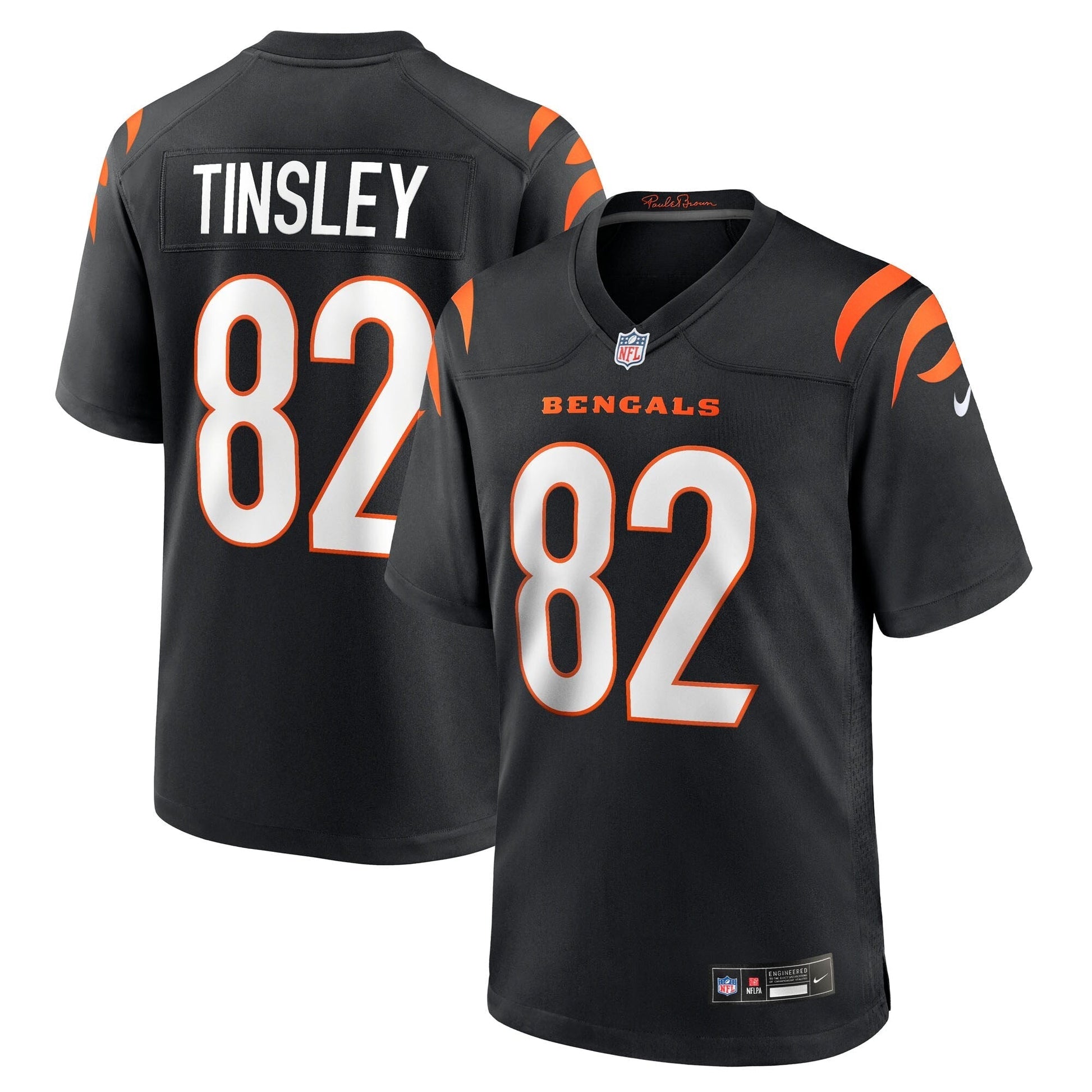 Cincinnati Bengals Mitchell Tinsley Black Team Game Jersey football jersey product view 1