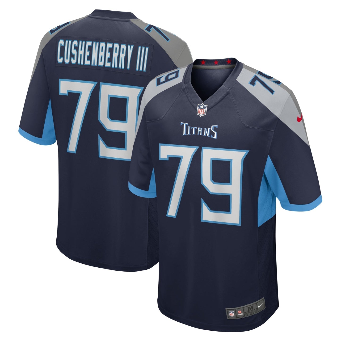 Tennessee Titans Lloyd Cushenberry III Navy Game Jersey football jersey product view 1