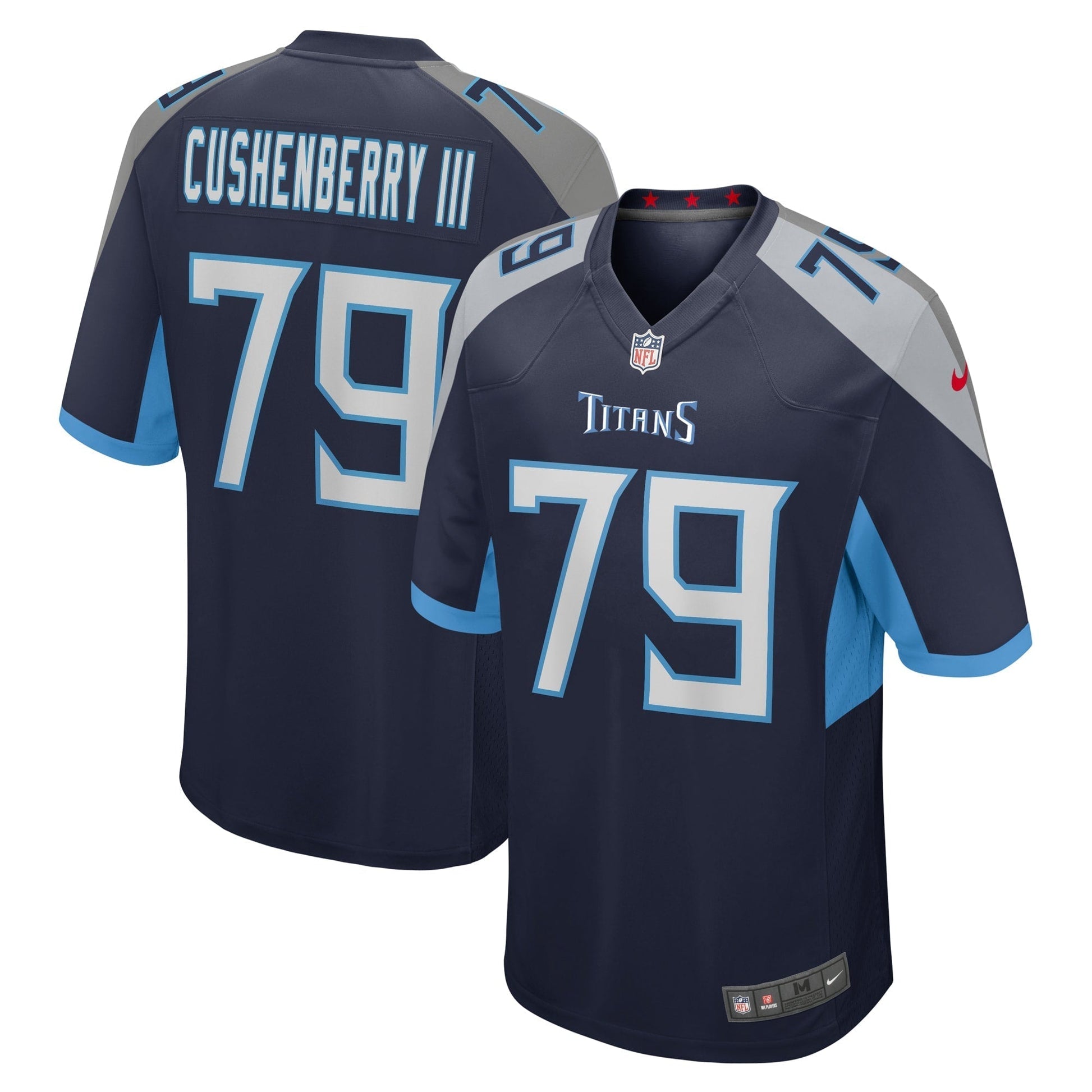 Tennessee Titans Lloyd Cushenberry III Navy Game Jersey football jersey product view 1
