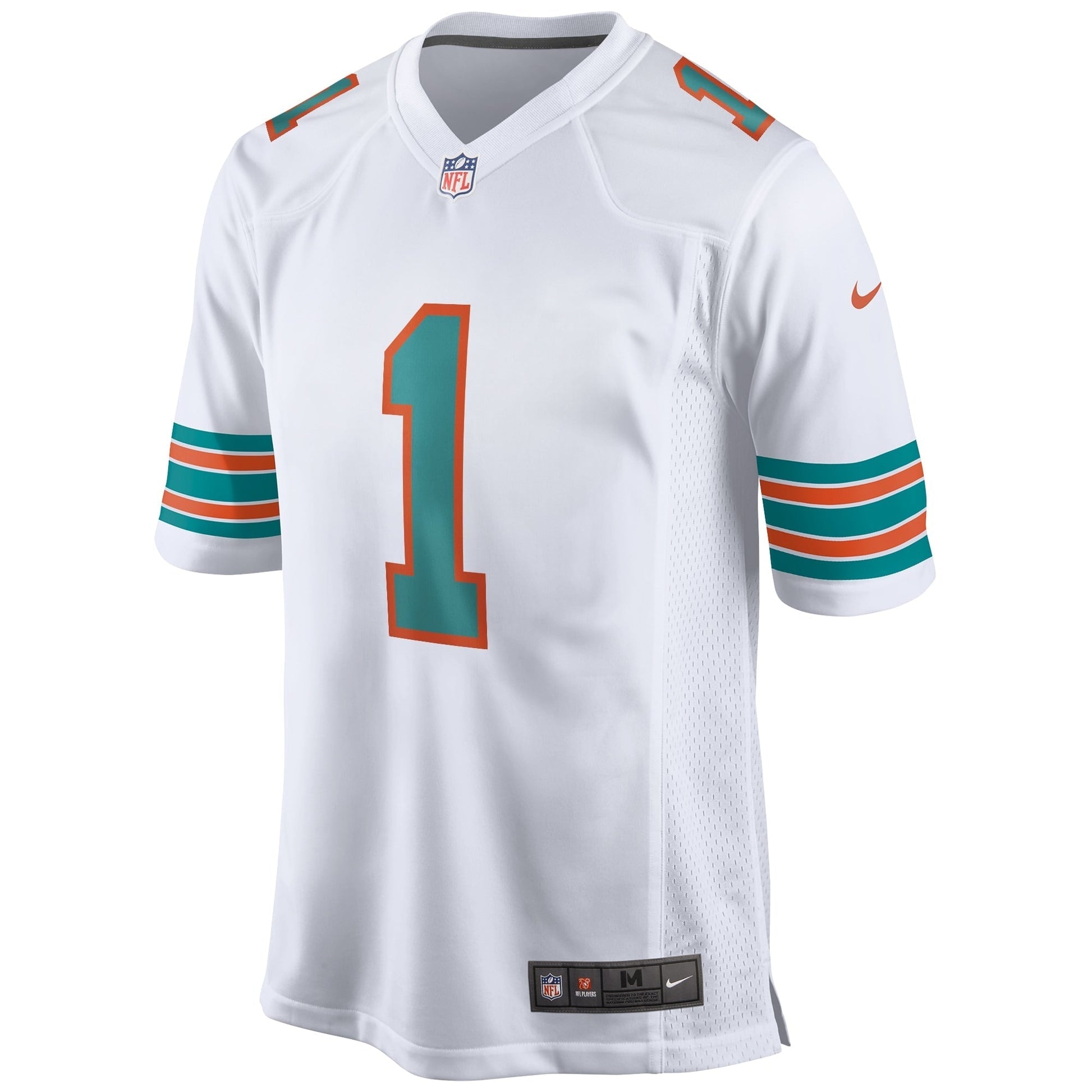 Miami Dolphins Tua Tagovailoa White 2nd Alternate Game Jersey football jersey product view 2