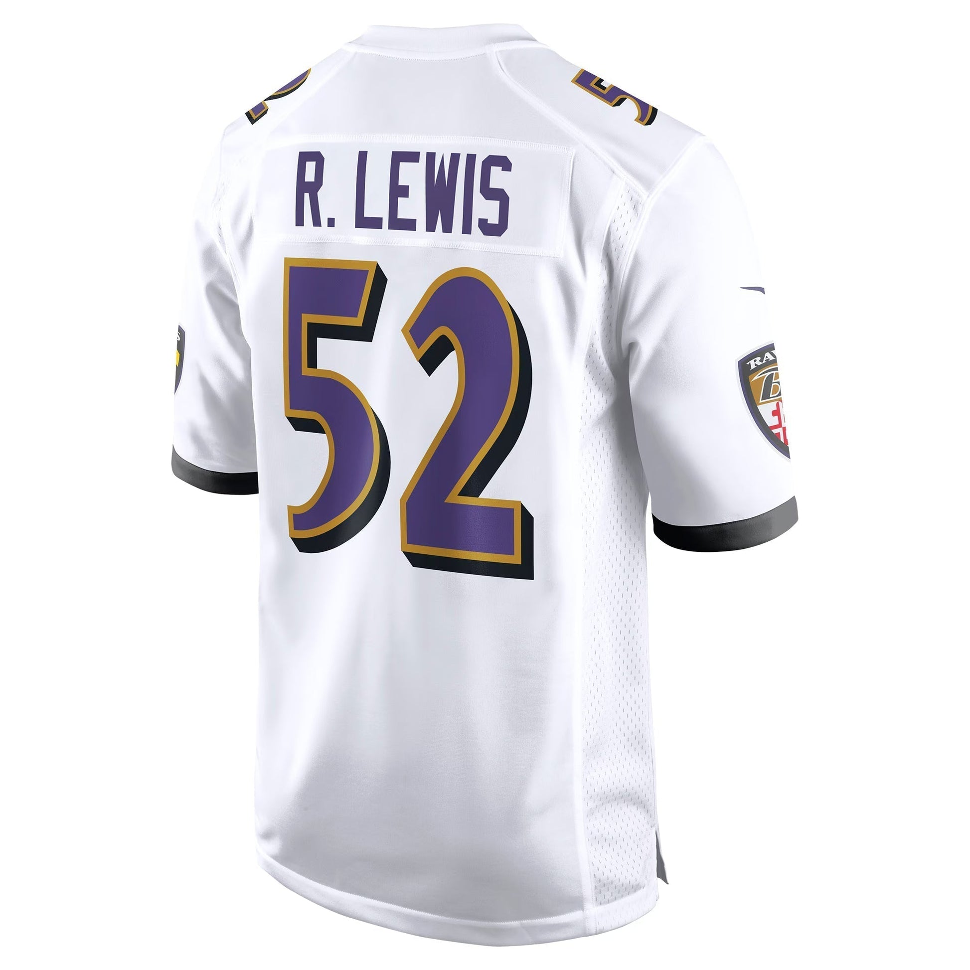Baltimore Ravens Ray Lewis White Retired Player Game Jersey football jersey product view 3