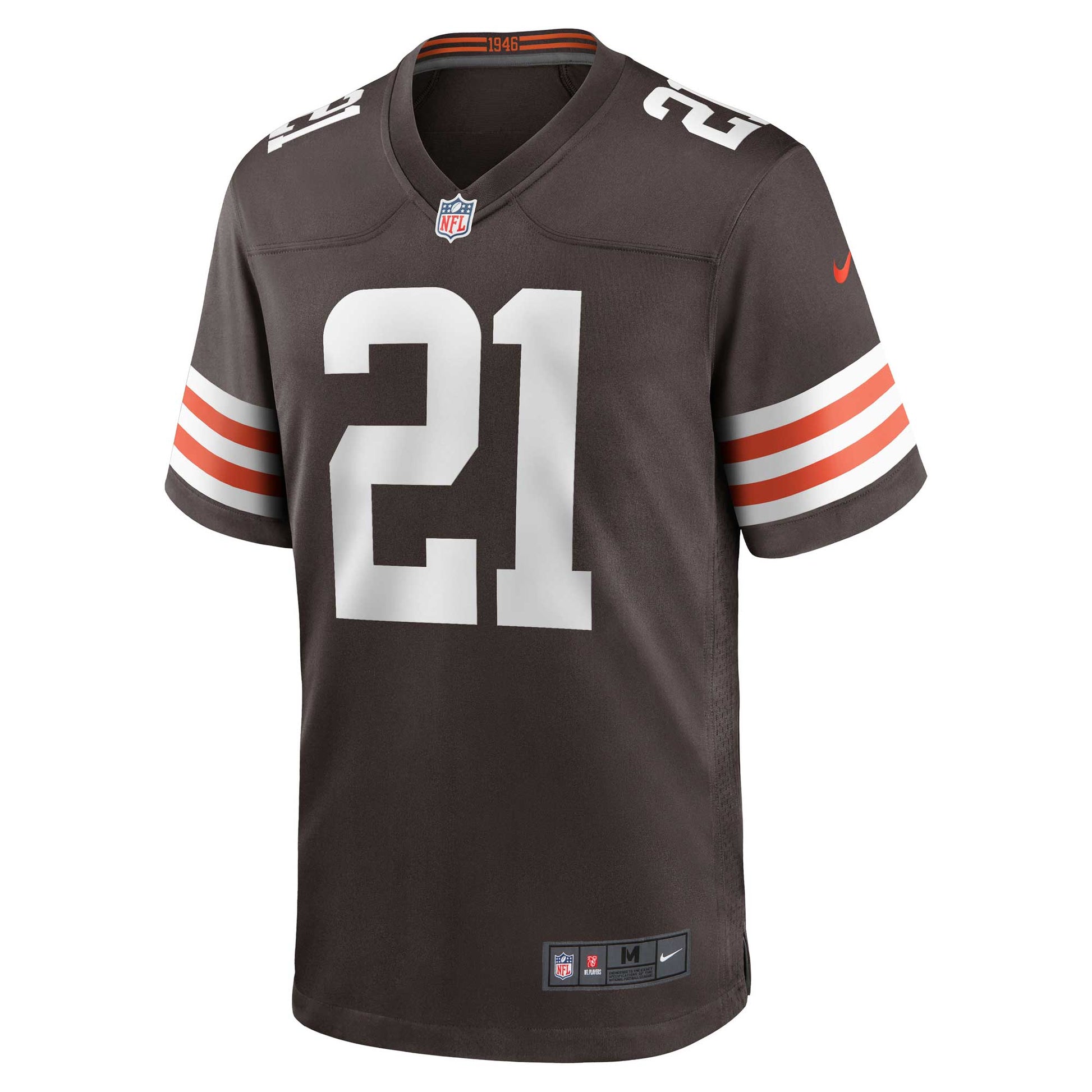 Cleveland Browns Denzel Ward Brown Game Jersey football jersey product view 1