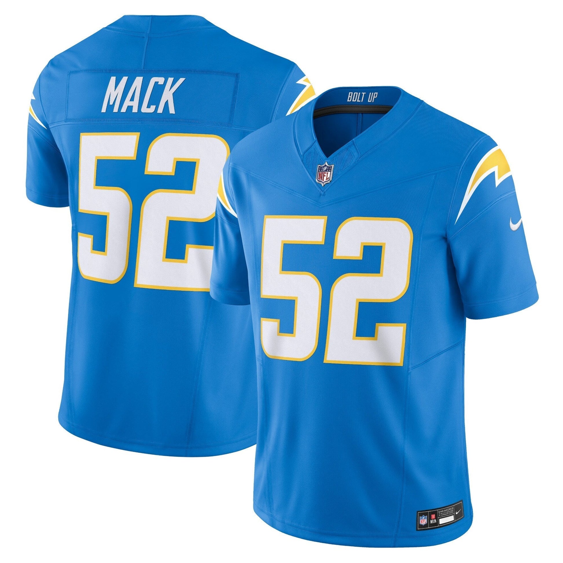 Los Angeles Chargers Khalil Mack Powder Blue Vapor F.U.S.E. Limited Jersey football jersey product view 1