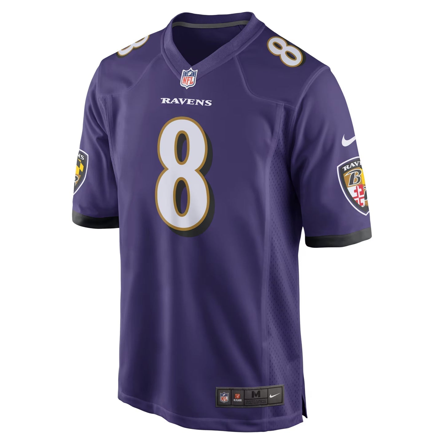 Baltimore Ravens Lamar Jackson Purple Game Jersey football jersey product view 2
