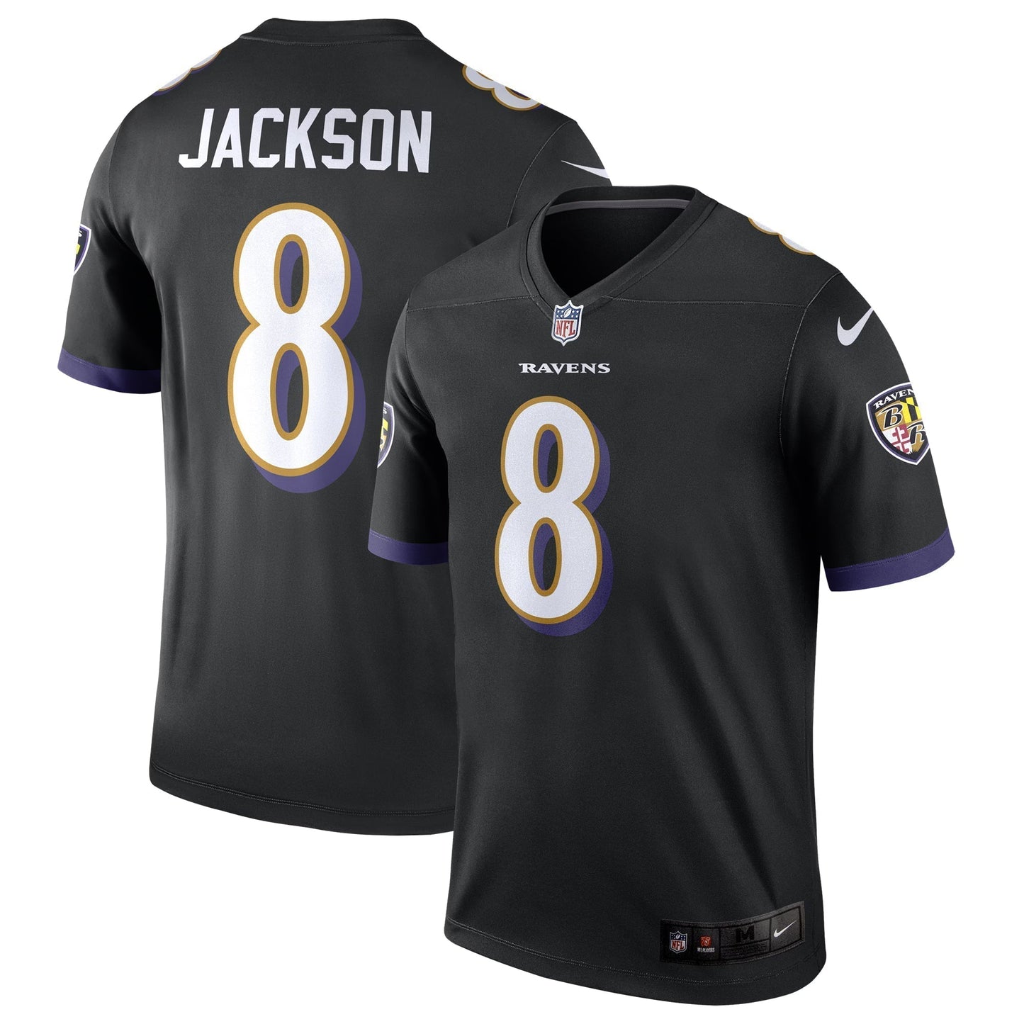 Baltimore Ravens Lamar Jackson Black Legend Player Performance Top football jersey product view 1