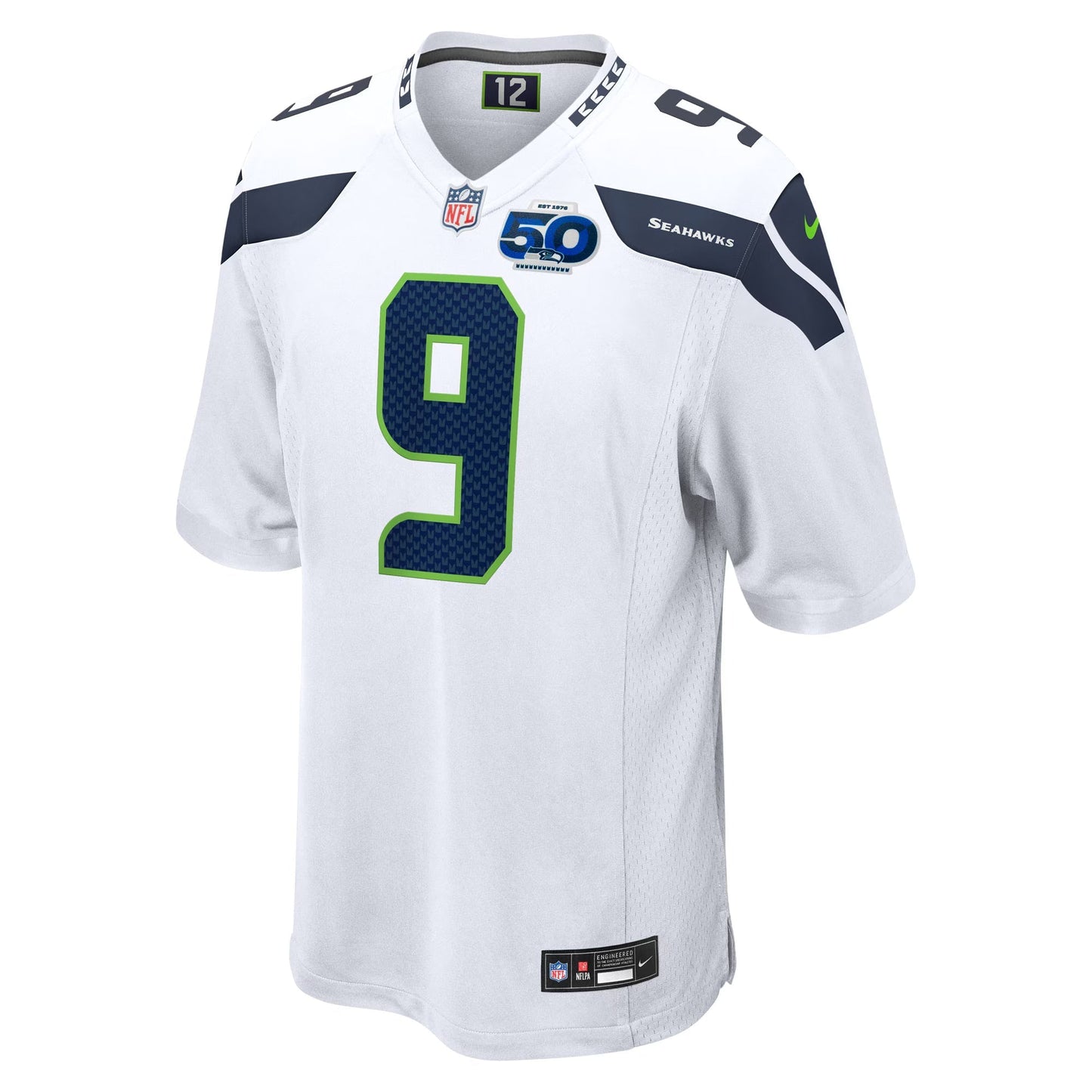 Seattle Seahawks Kenneth Walker III White 50th Season Game Jersey football jersey product view 1