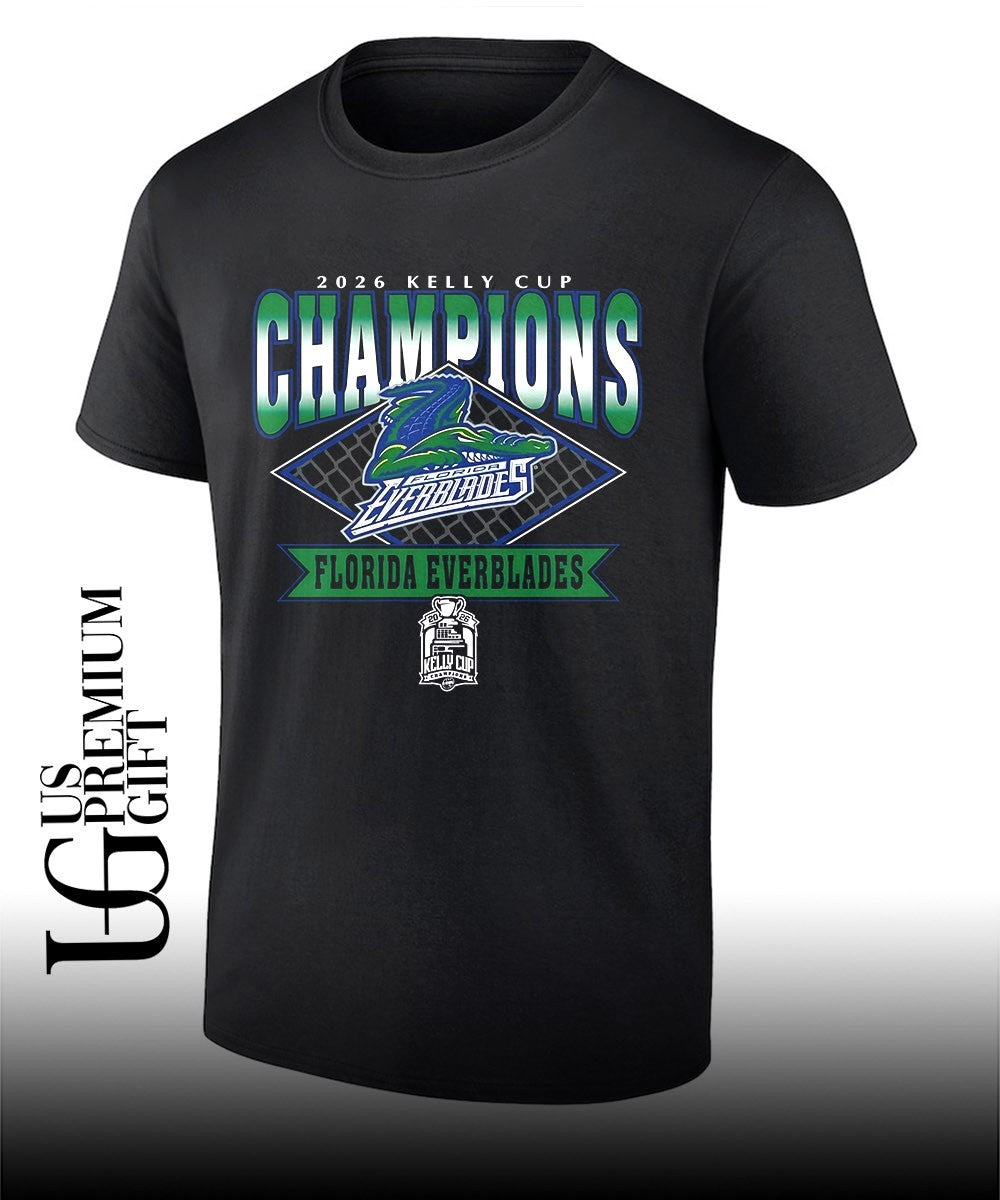 ECHL Florida Everblades 2026 Kelly Cup Champions shirt Unisex T-shirt, Sweatshirt, Hoodie, Long Sleeve Tee - T-Shirt, Sweatshirt, Hoodie