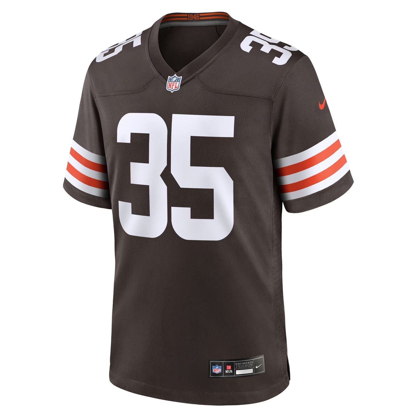 Cleveland Browns Raheim Sanders Brown Team Game Jersey football jersey product view 1