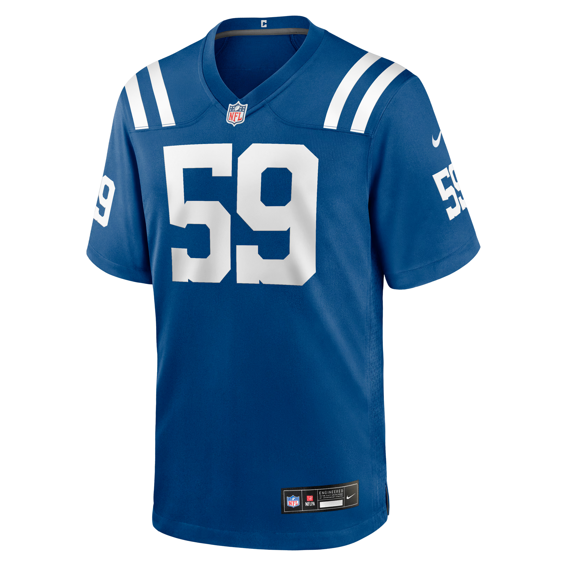 Indianapolis Colts Buddy Johnson Royal Team Game Jersey football jersey product view 1