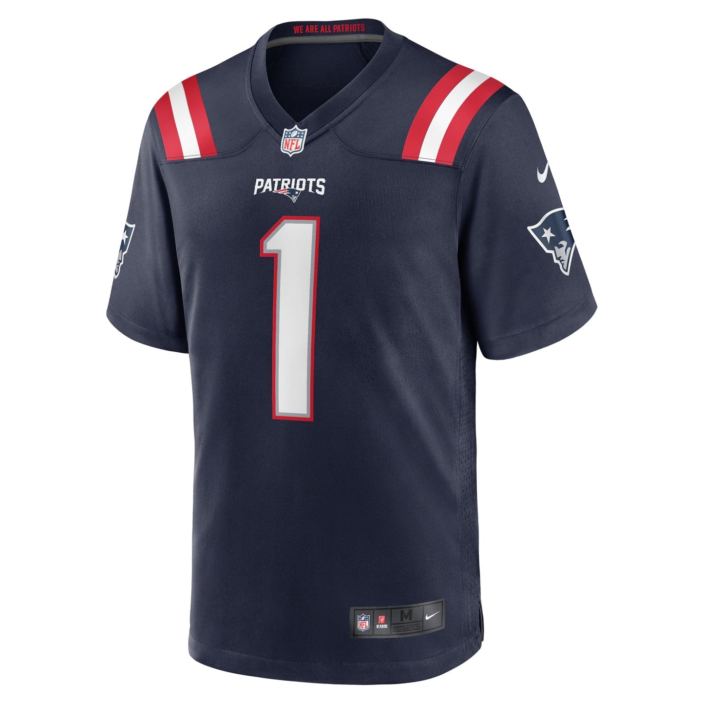 New England Patriots Ja'Lynn Polk Navy Team Game Jersey football jersey product view 1