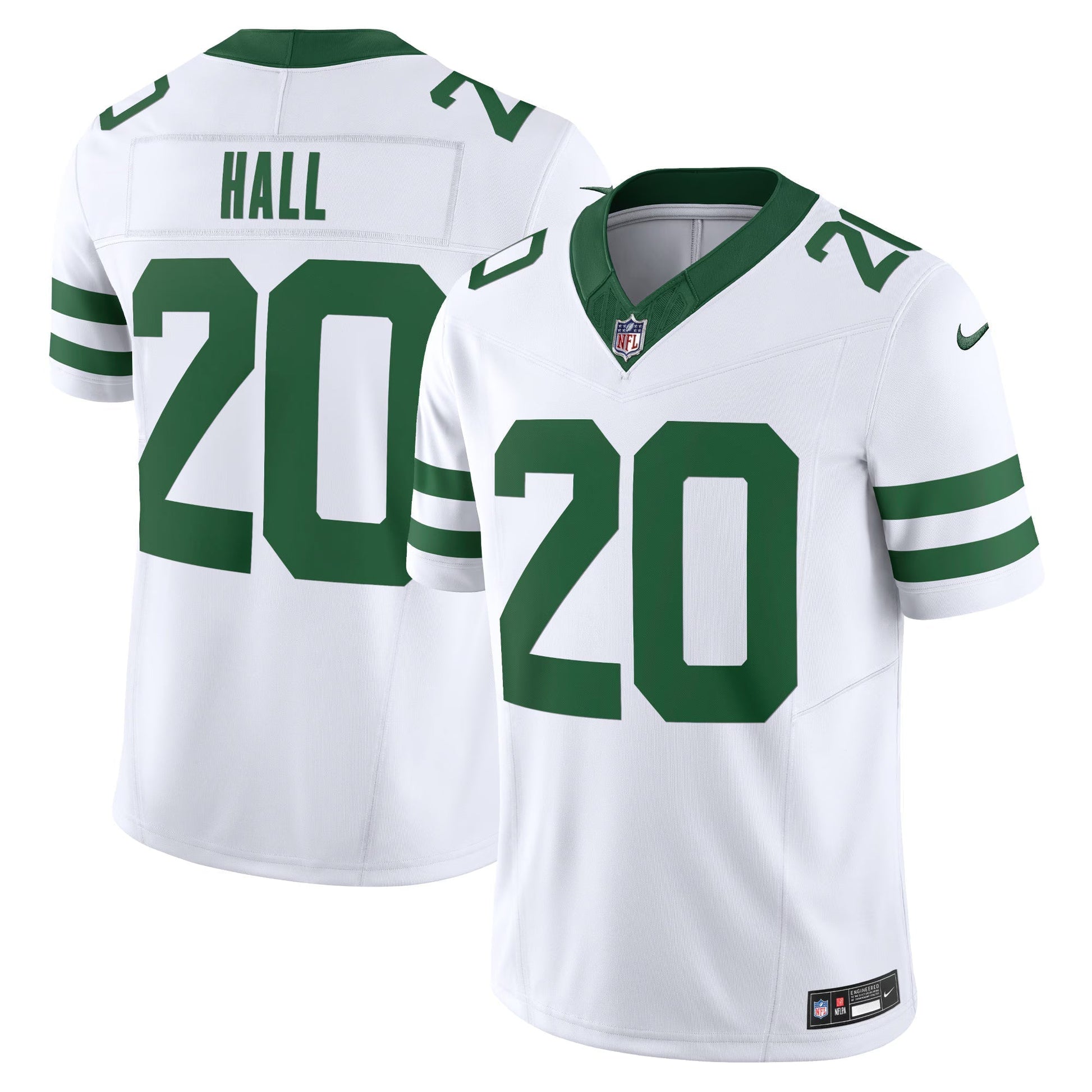 New York Jets Breece Hall Legacy White Vapor F.U.S.E. Limited Jersey football jersey product view 1