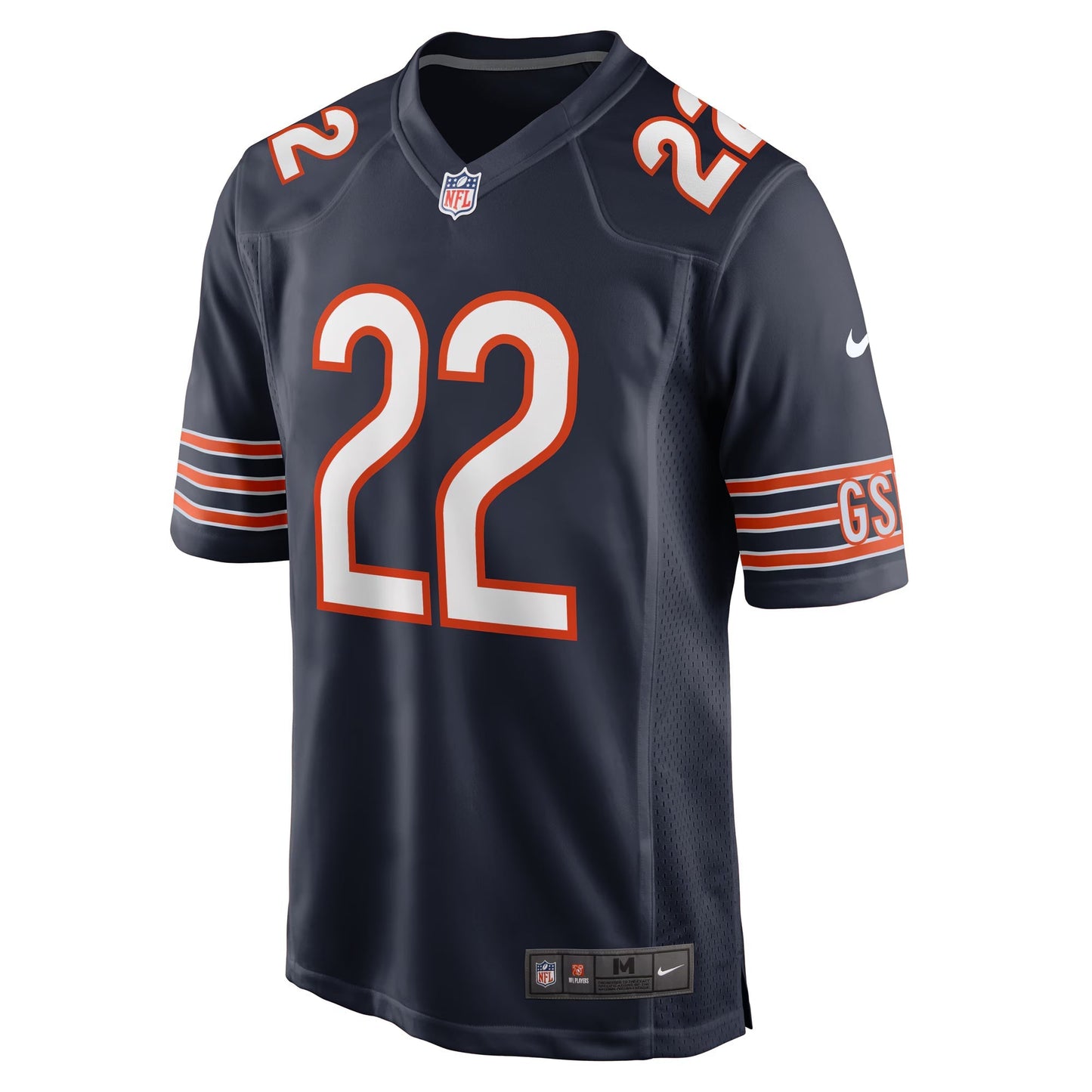 Chicago Bears Elijah Hicks Navy Team Game Jersey football jersey product view 1