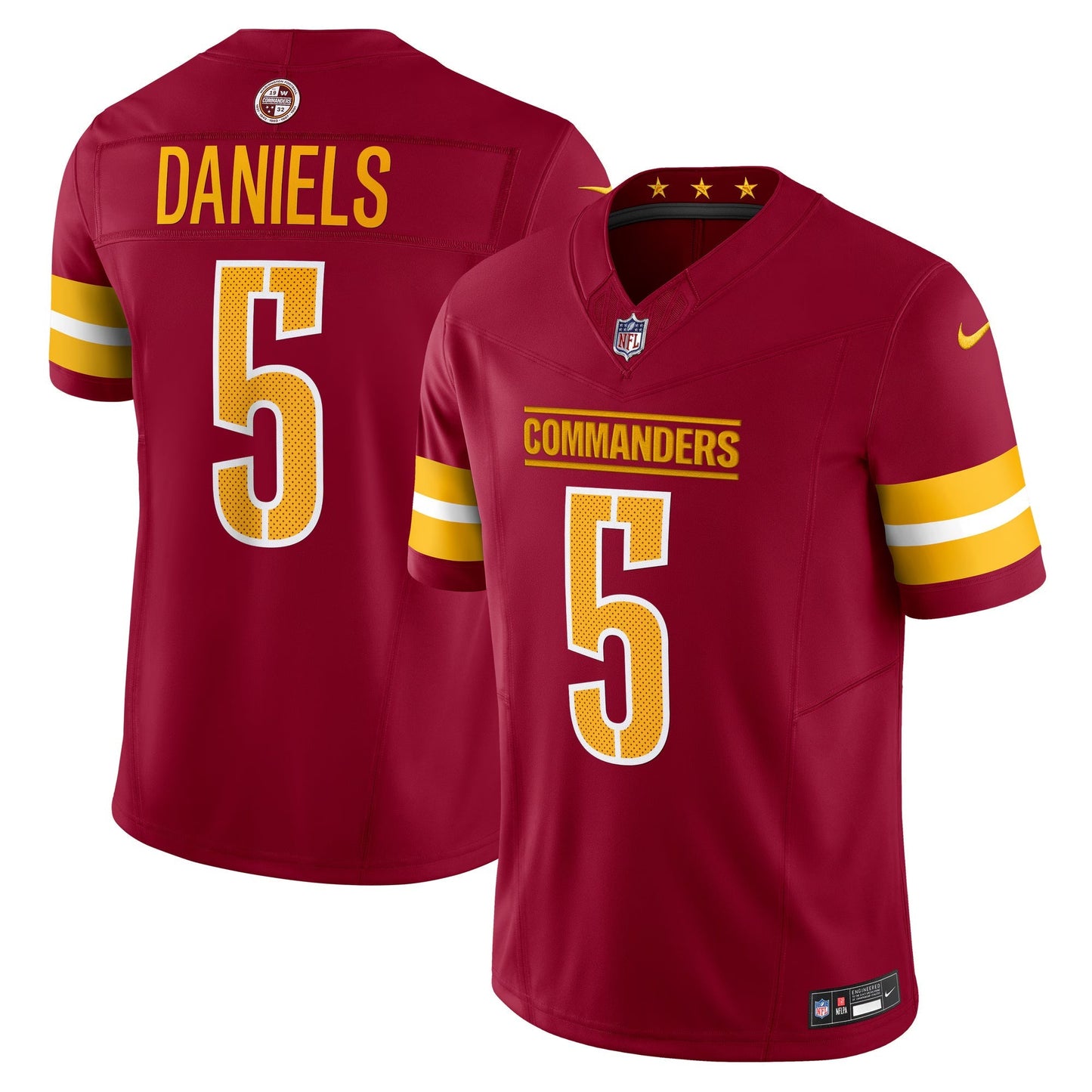 Washington Commanders Jayden Daniels Burgundy Vapor F.U.S.E. Limited Jersey football jersey product view 1