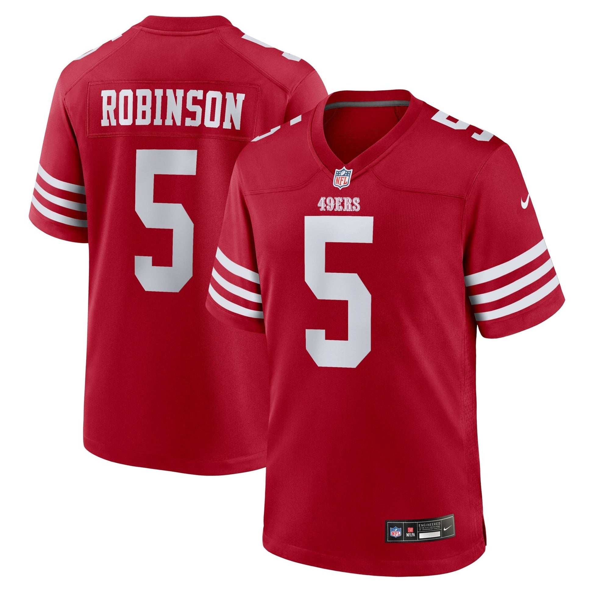 San Francisco 49ers Demarcus Robinson Scarlet Team Game Jersey football jersey product view 1