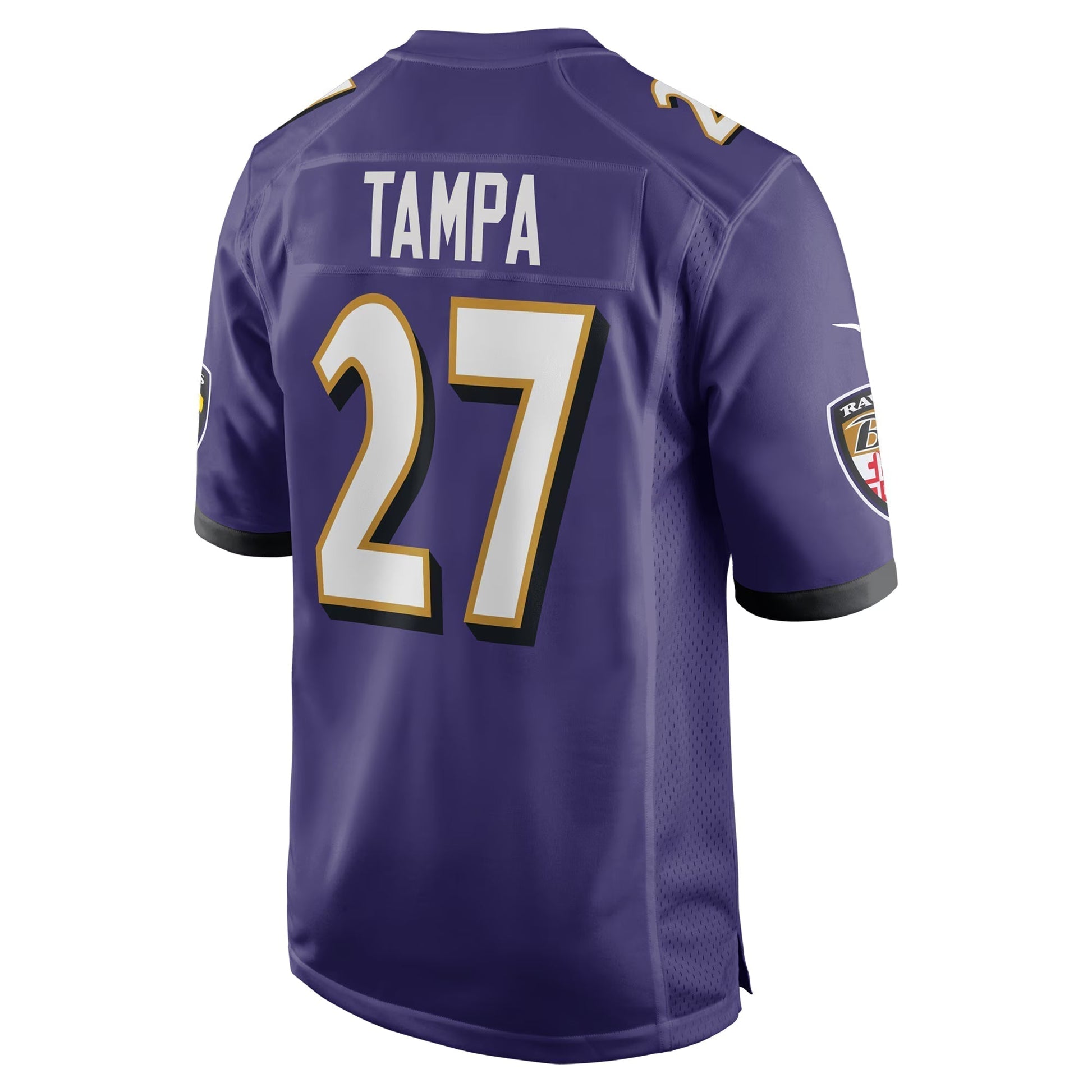 Baltimore Ravens T.J. Tampa Purple Team Game Jersey football jersey product view 3