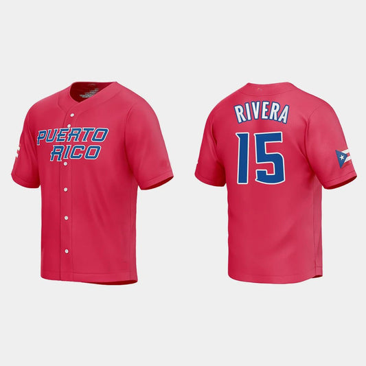 #15 EMMANUEL RIVERA WORLD BASEBALL CLASSIC 2023 WORLD BASEBALL CLASSIC JERSEY ¨C RED Stitches Baseball Jerseys baseball jersey product view 1