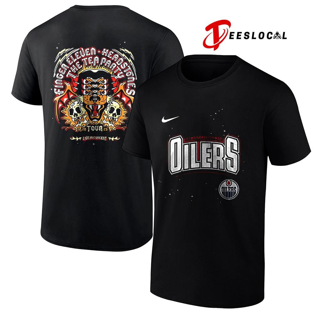 Edmonton Oilers Iconic Co Headlining Finger Eleven Headstones The Tea Party tour graphic shirt - T-Shirt, Sweatshirt, Hoodie