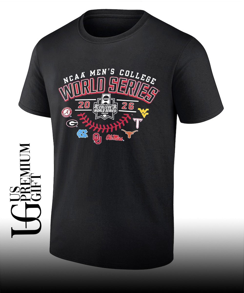Eight Team NCAA Mens College World Series 2026 shirt Unisex T-shirt, Sweatshirt, Hoodie, Long Sleeve Tee - T-Shirt, Sweatshirt, Hoodie