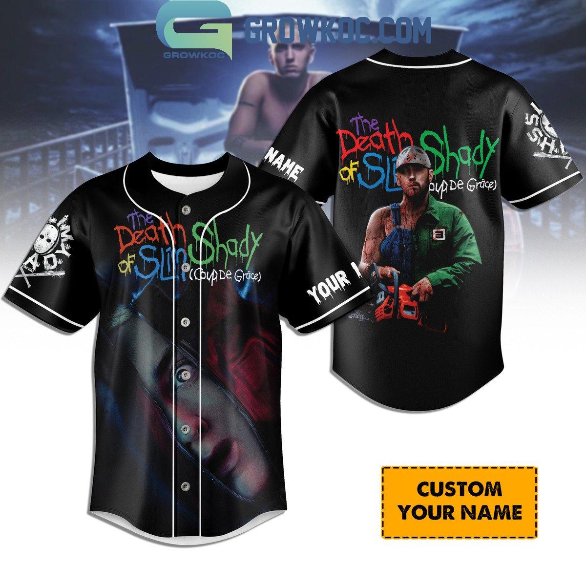 Eminem Coup De Grace Slim Shady Personalized Baseball Jersey Unisex T-shirt, Sweatshirt, Hoodie, Long Sleeve Tee - T-Shirt, Sweatshirt, Hoodie