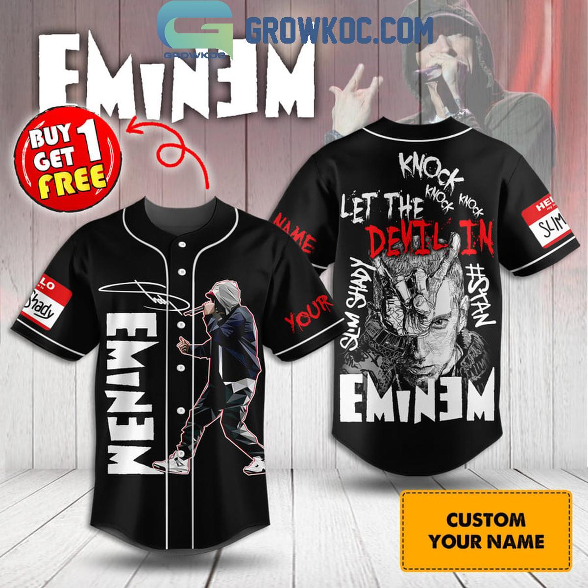 Eminem Let The Devil In Personalized Baseball Jersey Unisex T-shirt, Sweatshirt, Hoodie, Long Sleeve Tee - T-Shirt, Sweatshirt, Hoodie