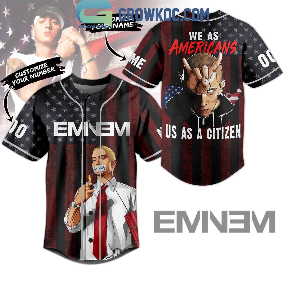 Eminem We As American Us As A Citizen Personalized Baseball Jersey Unisex T-shirt, Sweatshirt, Hoodie, Long Sleeve Tee - T-Shirt, Sweatshirt, Hoodie