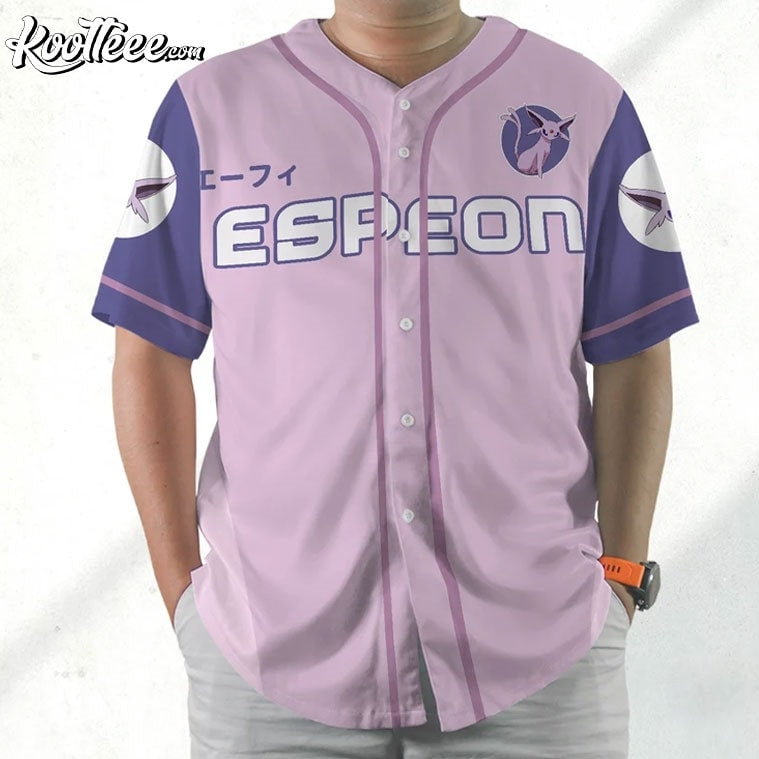 Espeon Japanese Anime Gift Baseball Jersey Unisex T-shirt, Sweatshirt, Hoodie, Long Sleeve Tee - T-Shirt, Sweatshirt, Hoodie