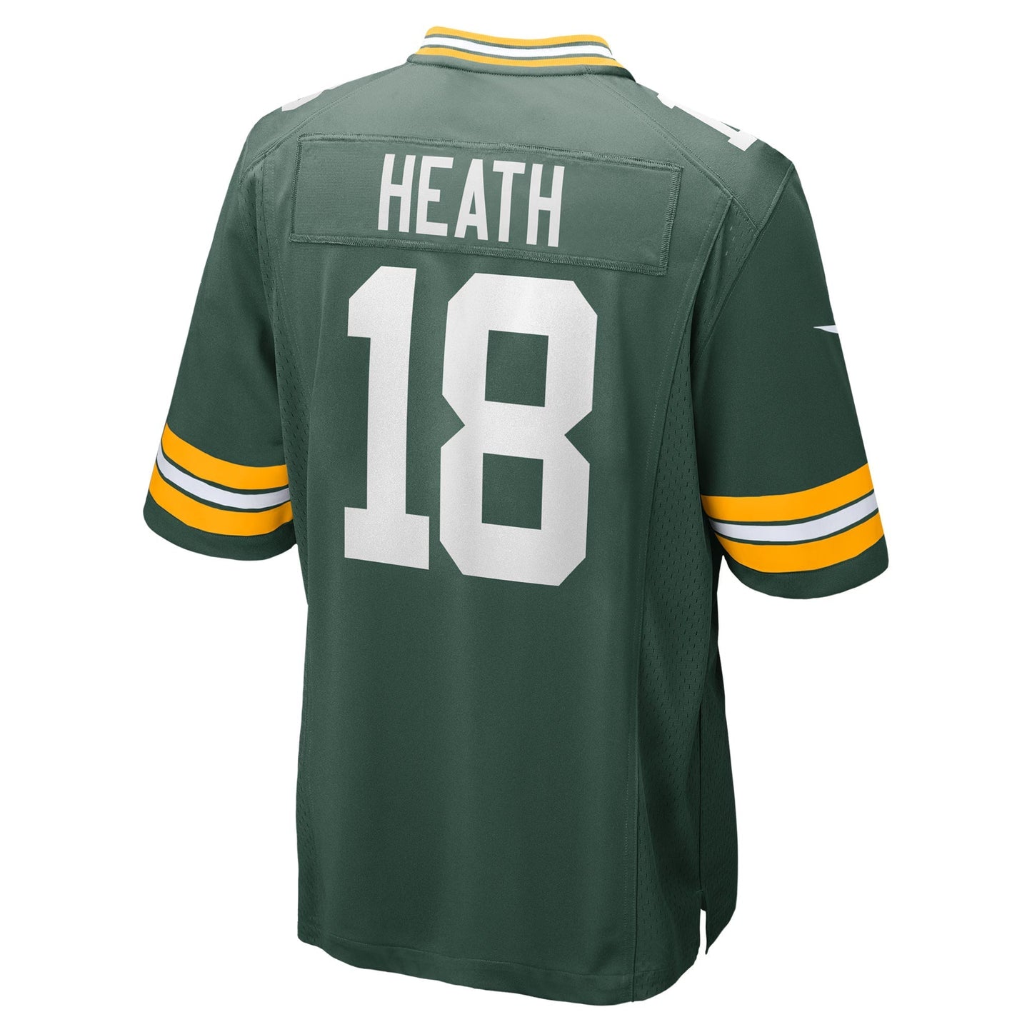 Green Bay Packers Malik Heath Green Game Jersey football jersey product view 3