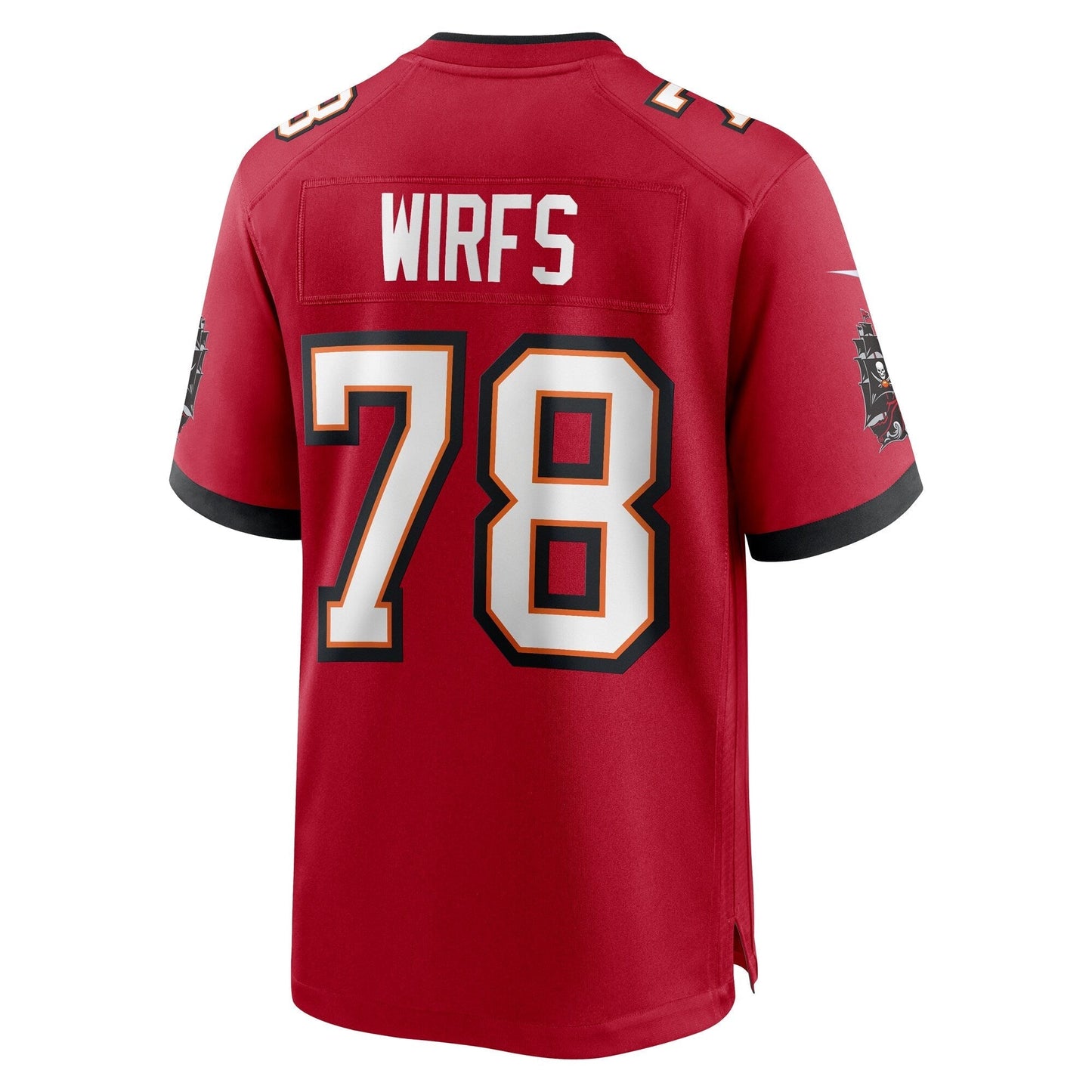 Tampa Bay Buccaneers Tristan Wirfs Red Game Jersey football jersey product view 2