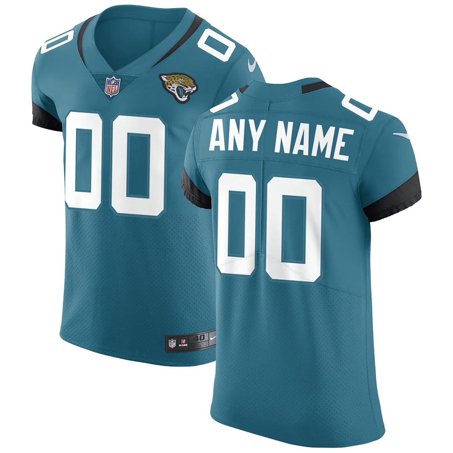 Jacksonville Jaguars Teal Vapor Untouchable Elite Custom Jersey football jersey product view 1