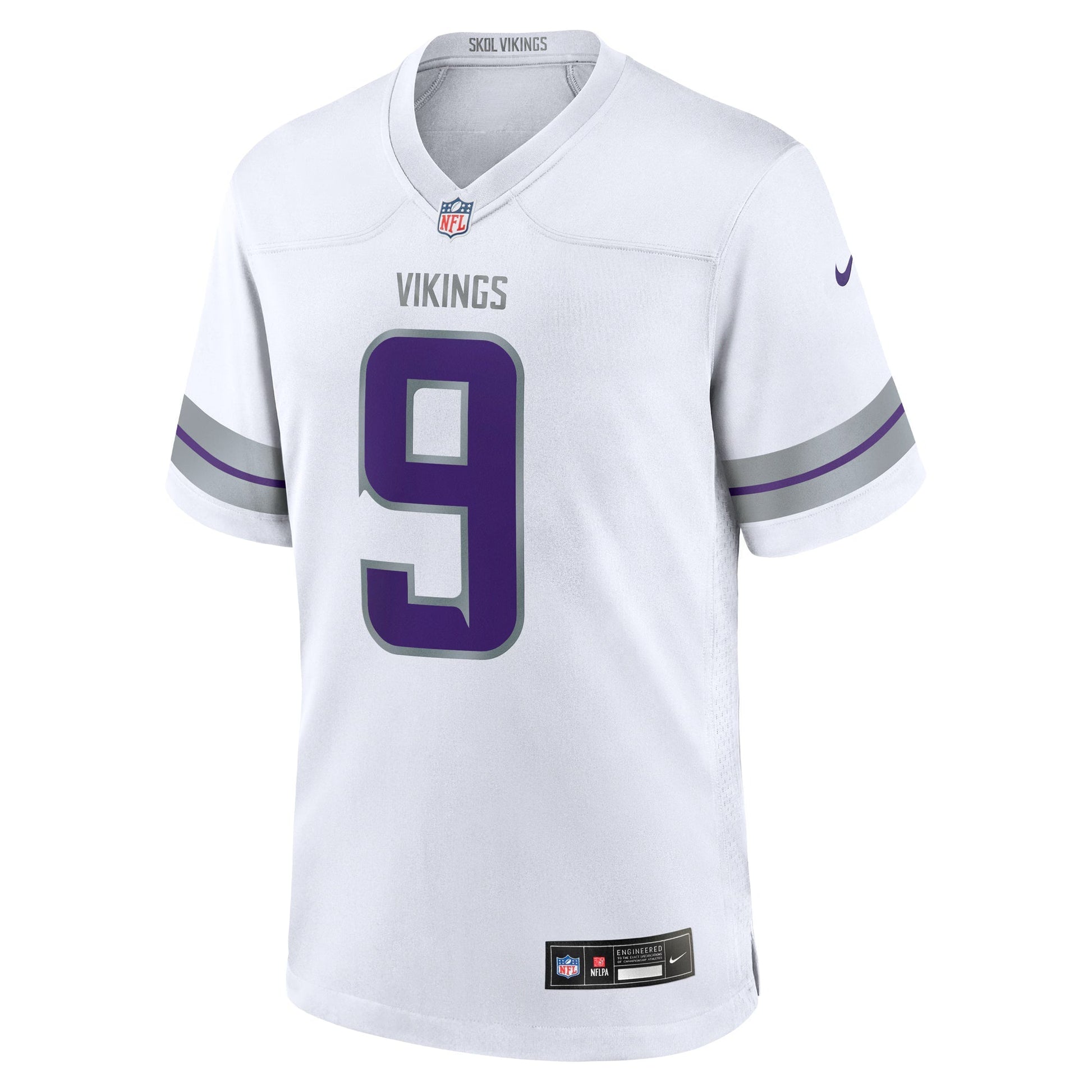 Minnesota Vikings J.J. McCarthy White Alternate Game Player Jersey football jersey product view 1