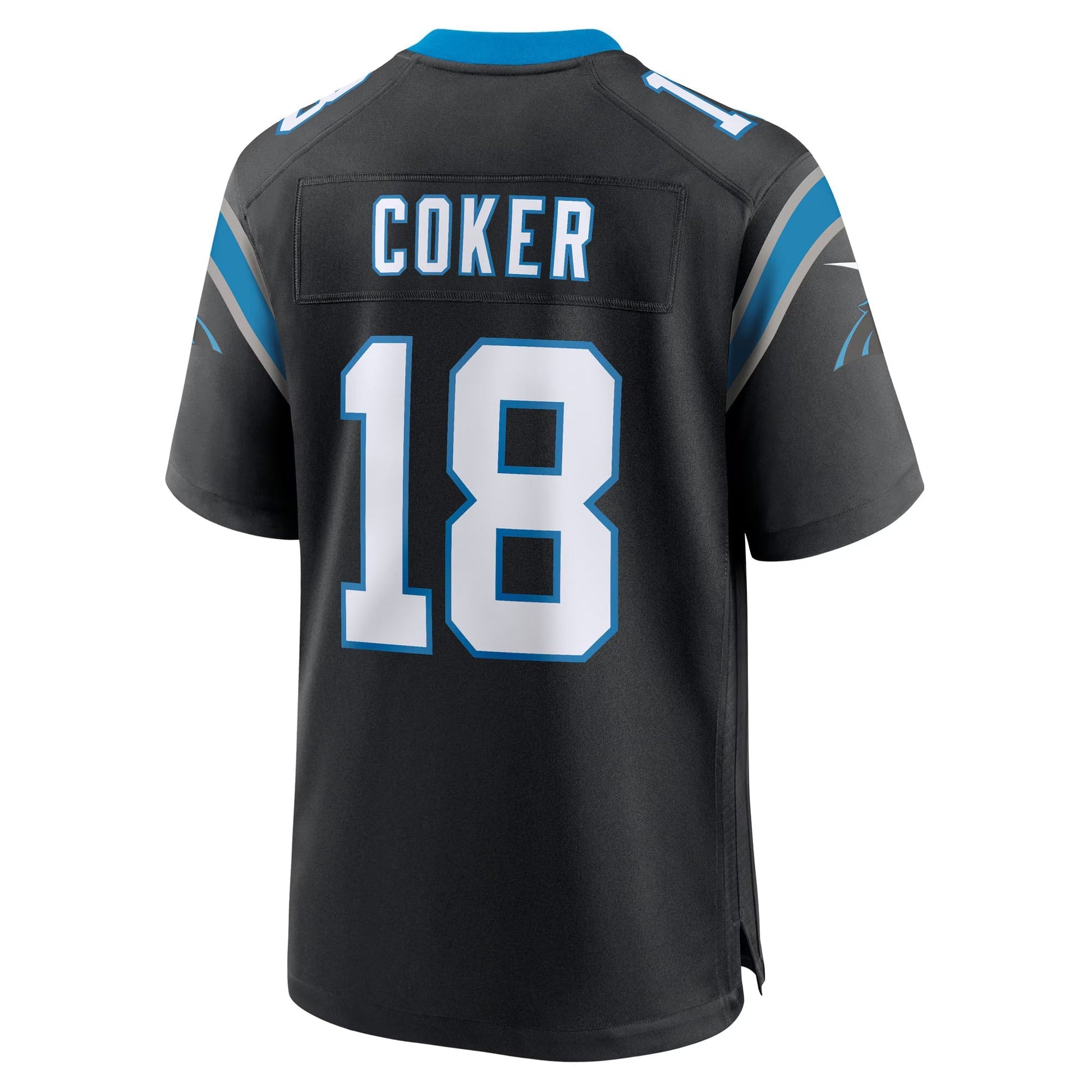 Carolina Panthers Jalen Coker Black Team Game Jersey football jersey product view 1