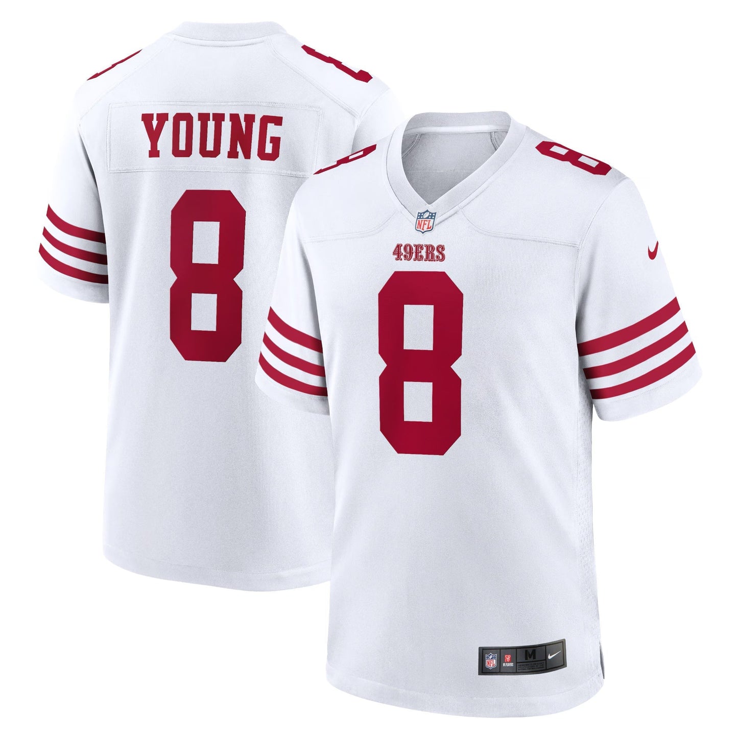 San Francisco 49ers Steve Young White Retired Player Game Jersey football jersey product view 1