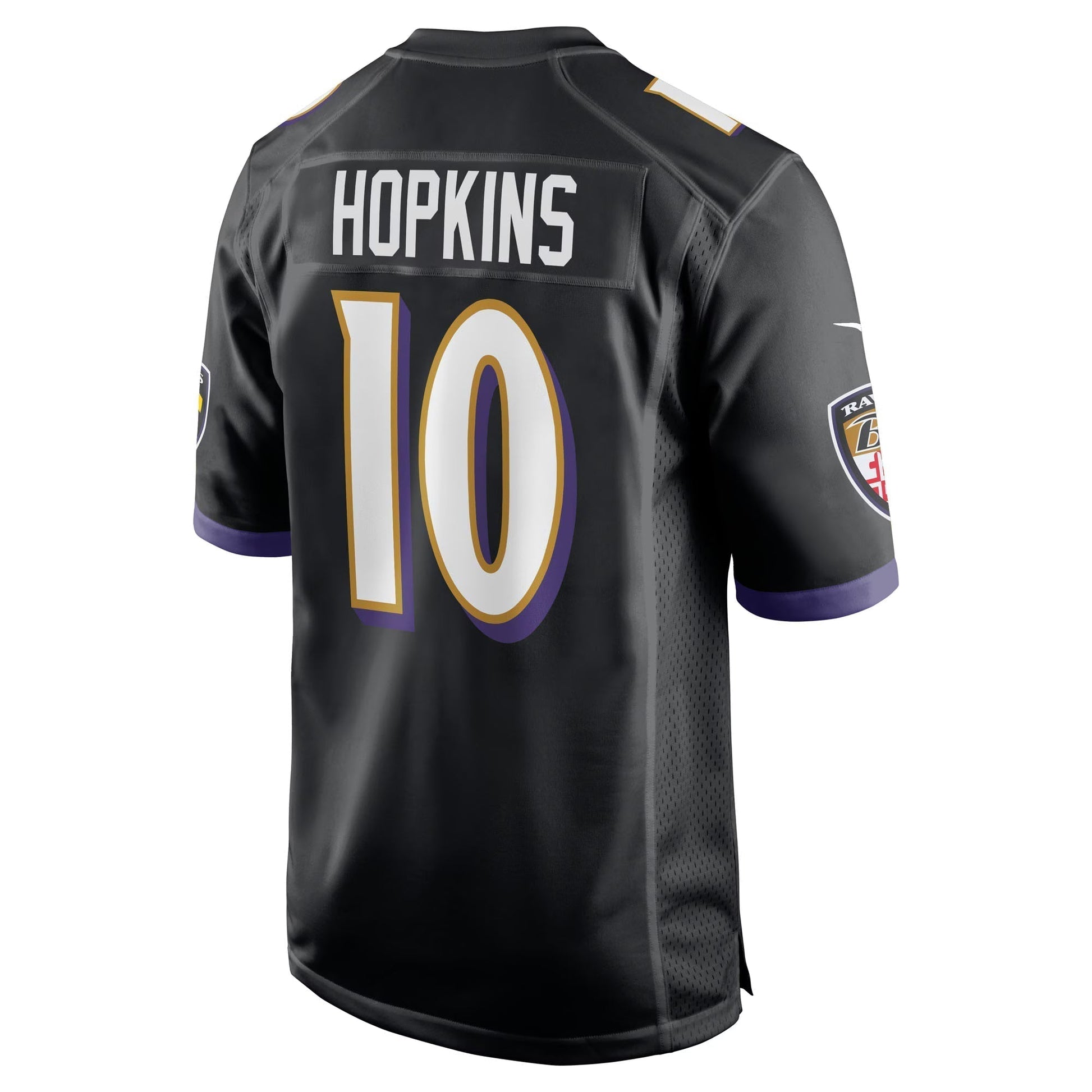 Baltimore Ravens DeAndre Hopkins Black Alternate Game Jersey football jersey product view 3