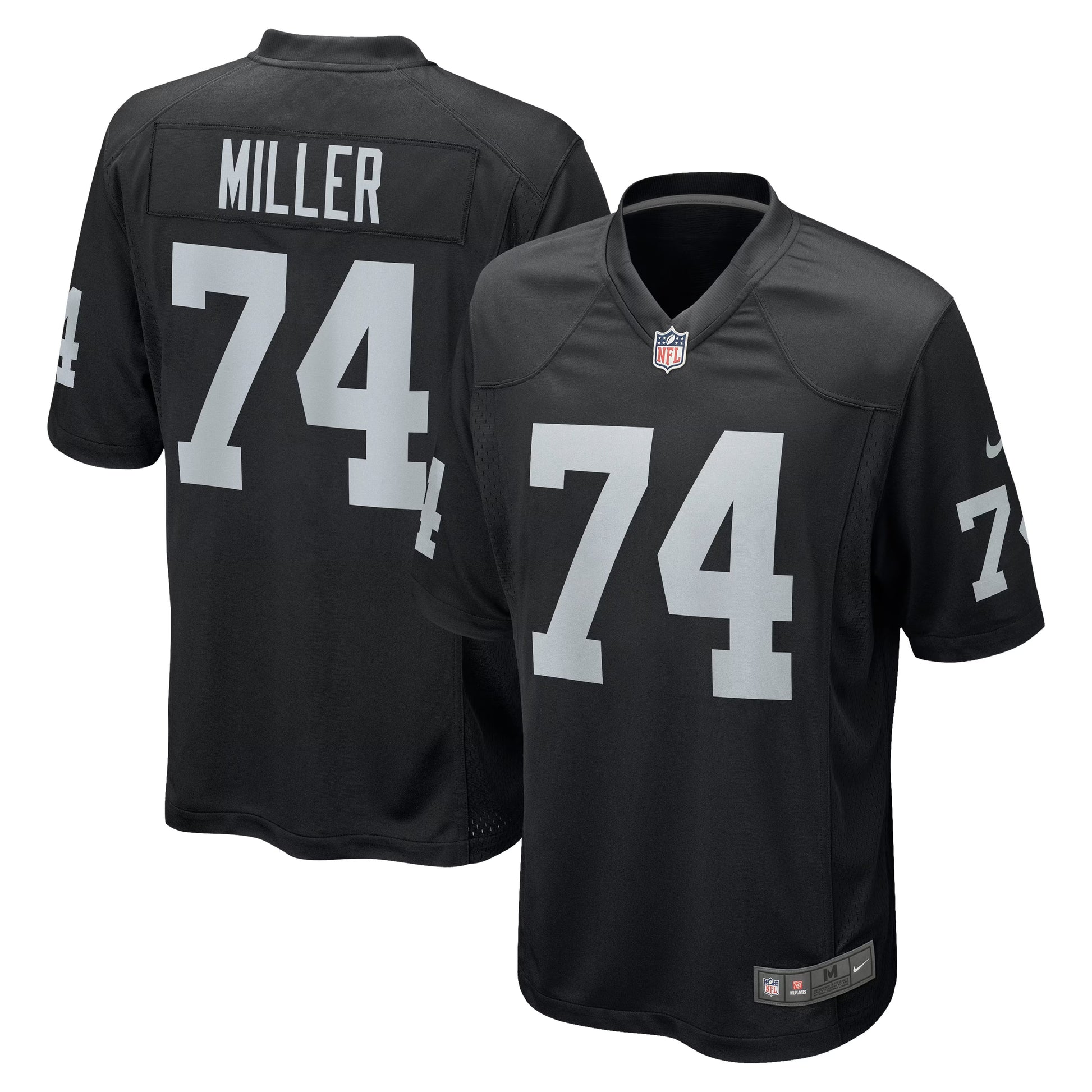 Las Vegas Raiders Kolton Miller Black Game Jersey football jersey product view 1
