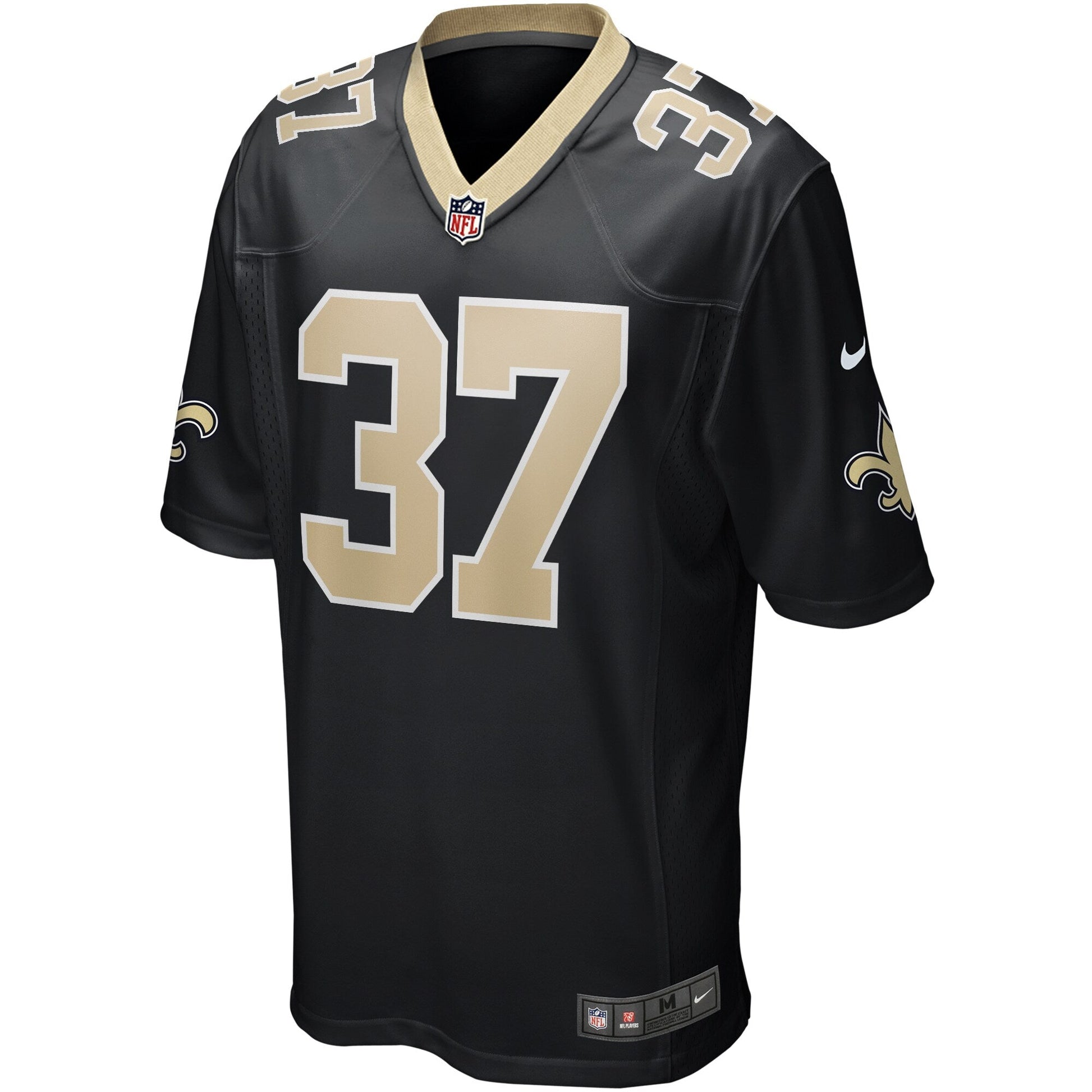 New Orleans Saints Steve Gleason Black Game Retired Player Jersey football jersey product view 1
