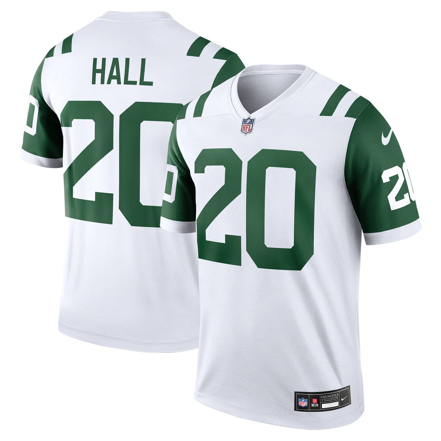 New York Jets Breece Hall White Legend Player Performance Top football jersey product view 1