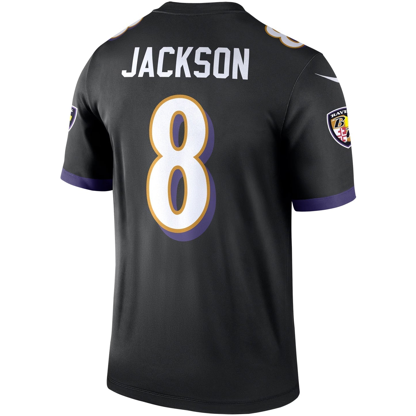 Baltimore Ravens Lamar Jackson Black Legend Player Performance Top football jersey product view 3