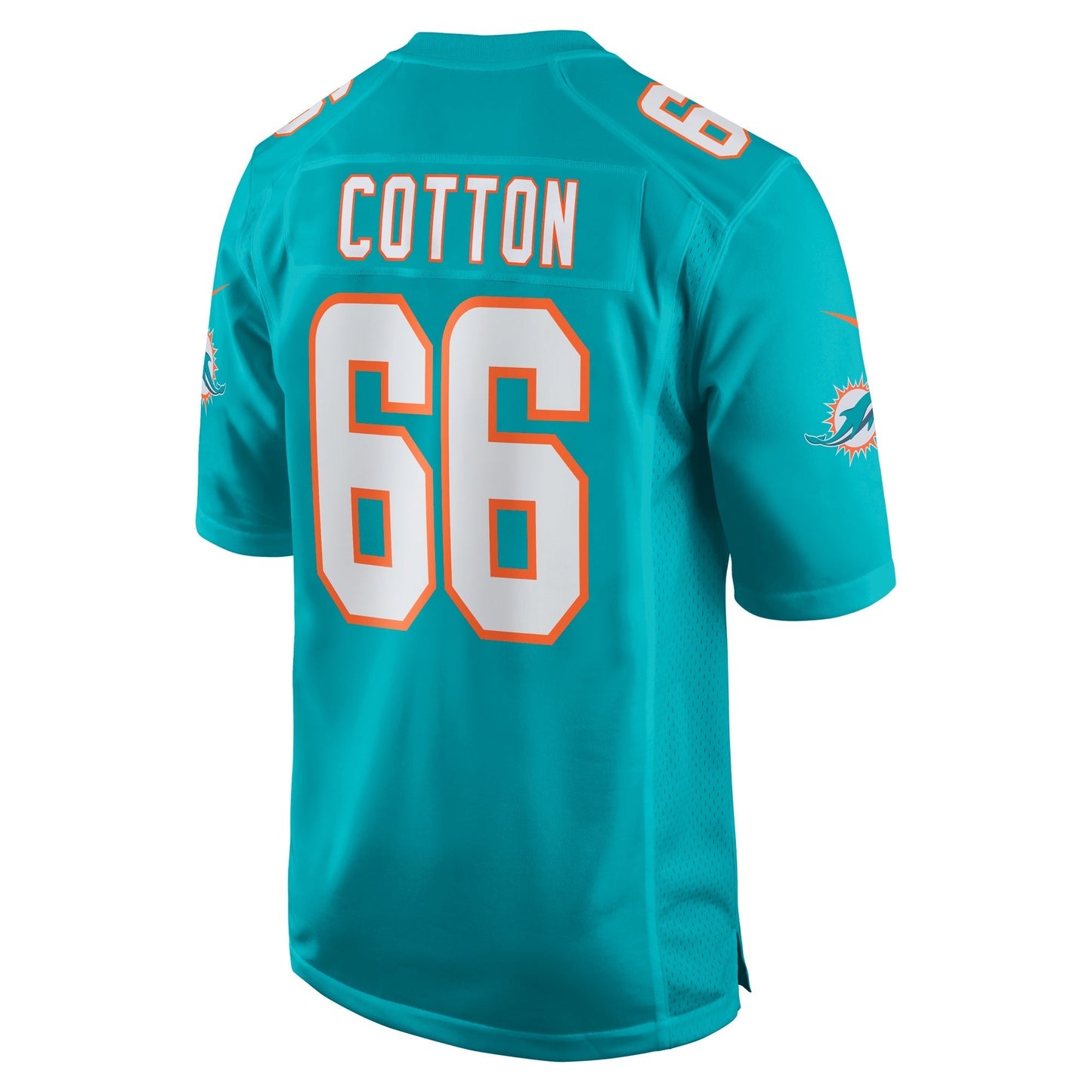 Miami Dolphins Lester Cotton Sr. Aqua Home Game Player Jersey football jersey product view 2