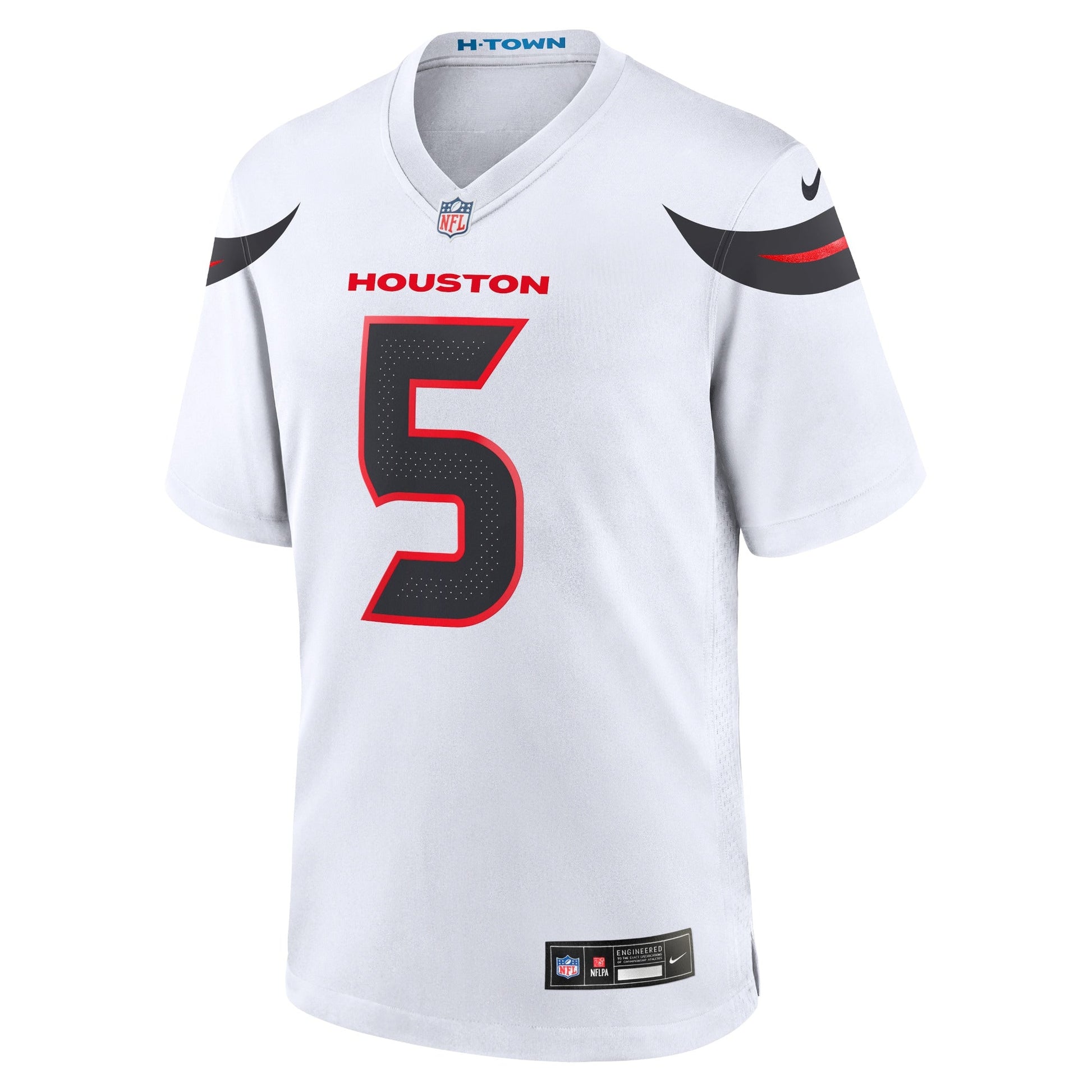 Houston Texans Jalen Pitre White Game Jersey football jersey product view 2