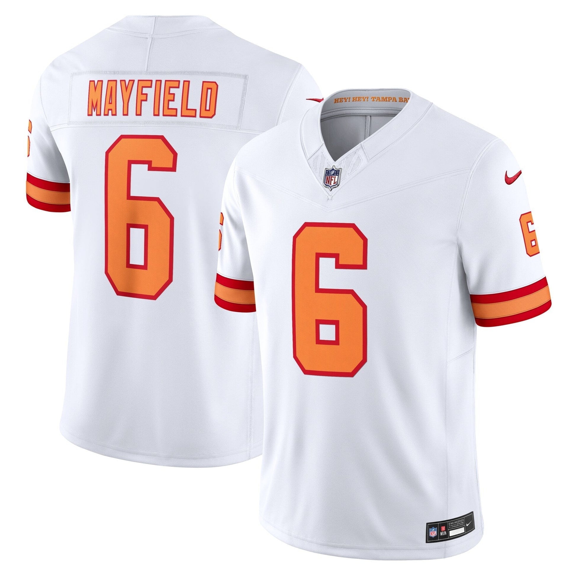 76 Tampa Bay Buccaneers Baker Mayfield White Vapor F.U.S.E. Player Limited Jersey football jersey product view 1