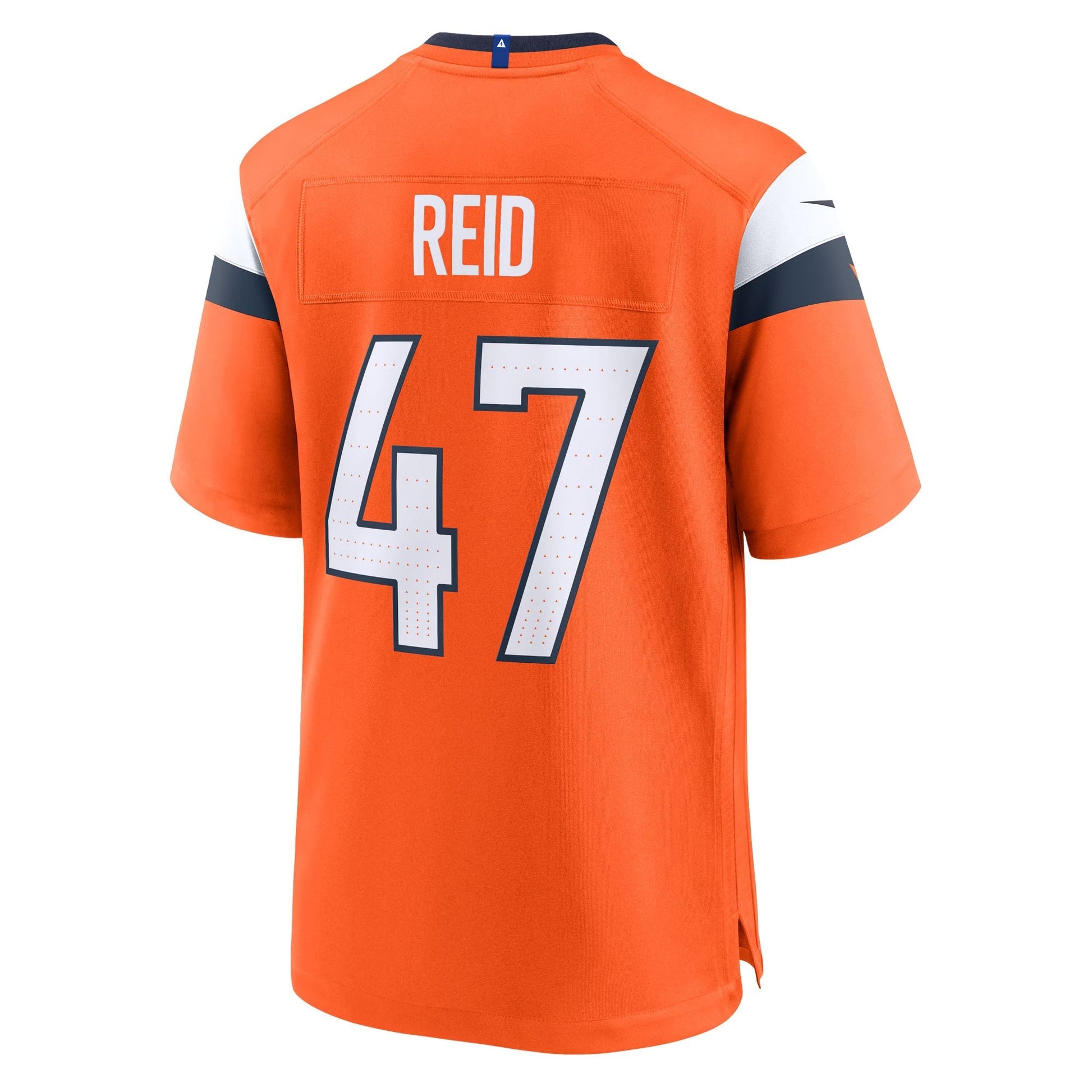 Denver Broncos Karene Reid Orange Team Game Jersey football jersey product view 2
