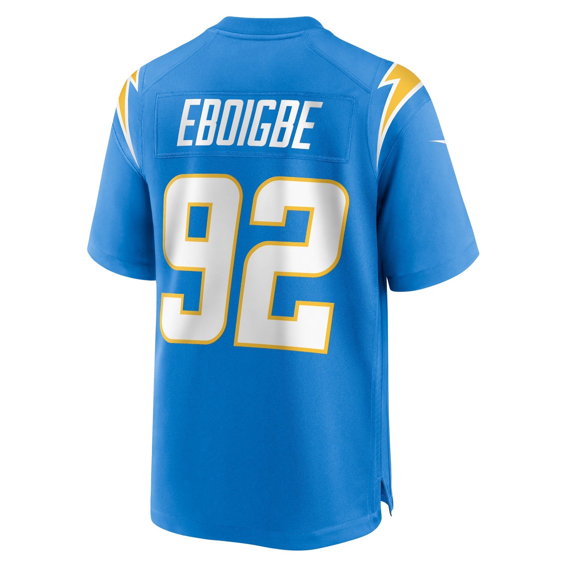 Los Angeles Chargers Justin Eboigbe Powder Blue Team Game Jersey football jersey product view 2