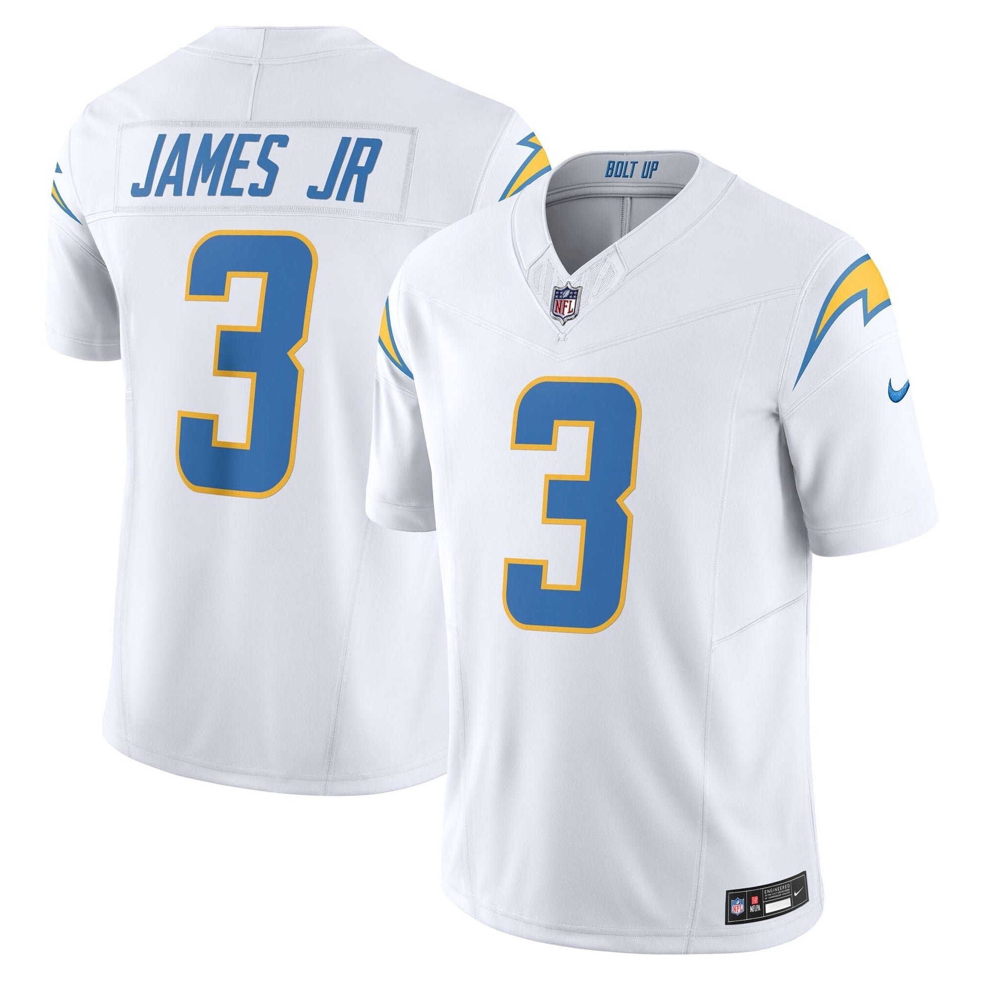 Los Angeles Chargers Derwin James Jr. White Vapor F.U.S.E. Limited Jersey football jersey product view 1