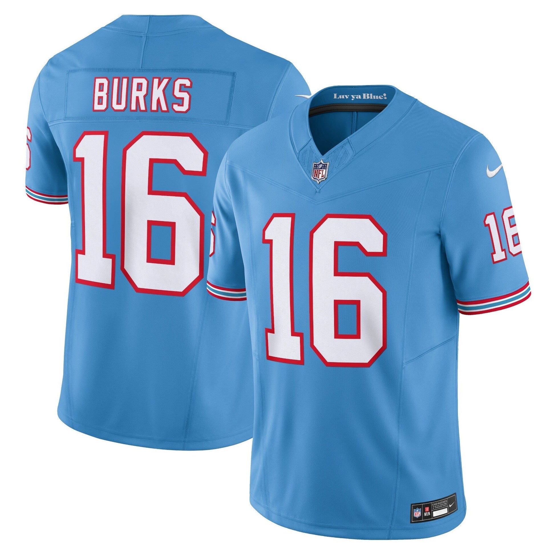 Tennessee Titans Treylon Burks Light Blue Vapor F.U.S.E. Limited Jersey football jersey product view 1
