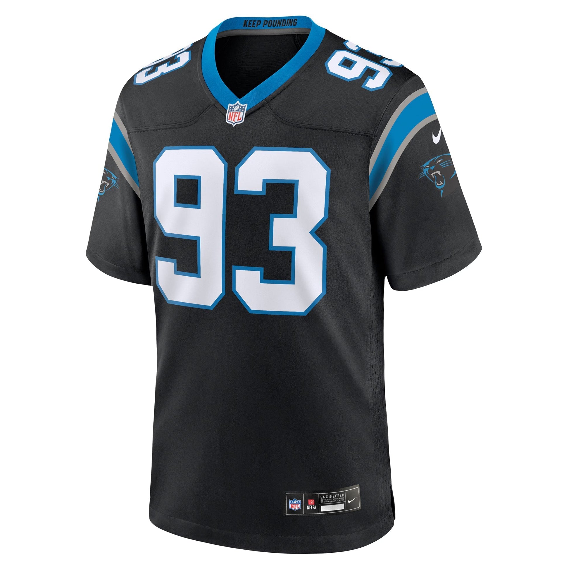 Carolina Panthers LaBryan Ray Black Team Game Jersey football jersey product view 1