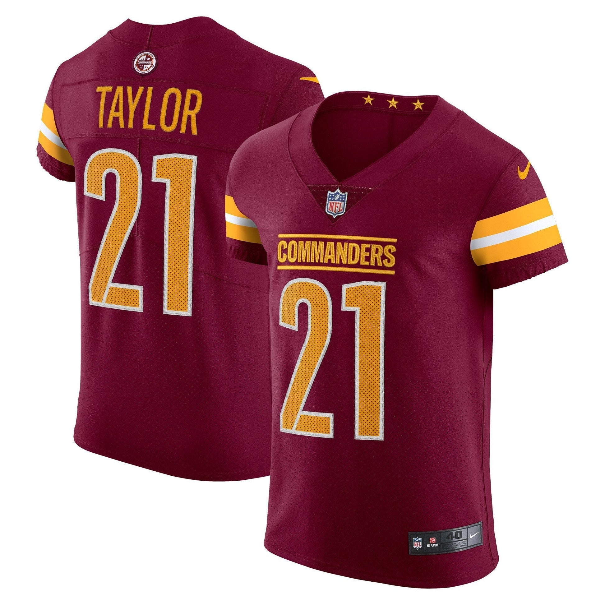 Washington Commanders Sean Taylor Burgundy Vapor Elite Retired Player Jersey football jersey product view 1