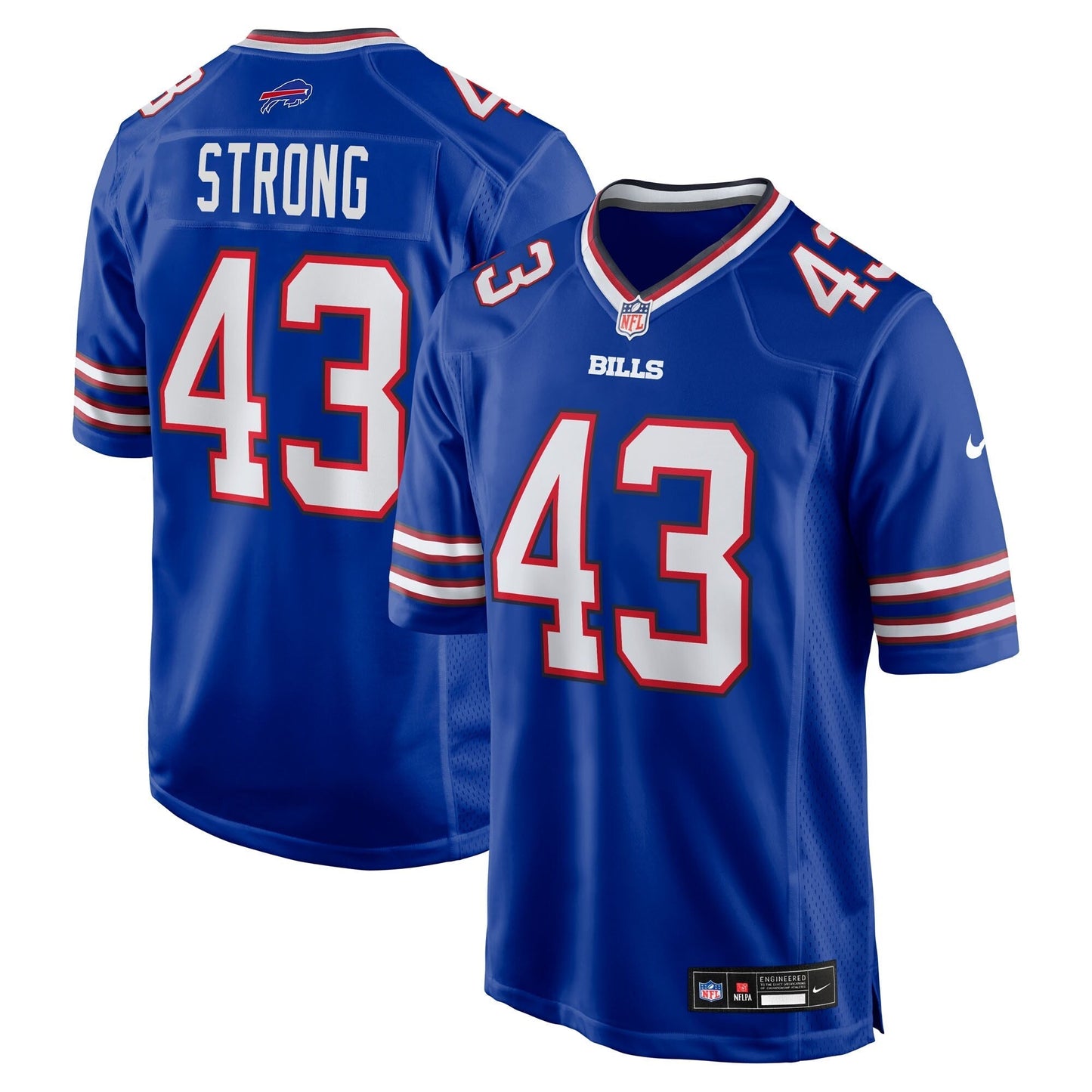 Buffalo Bills Dorian Strong Royal Team Game Jersey football jersey product view 1