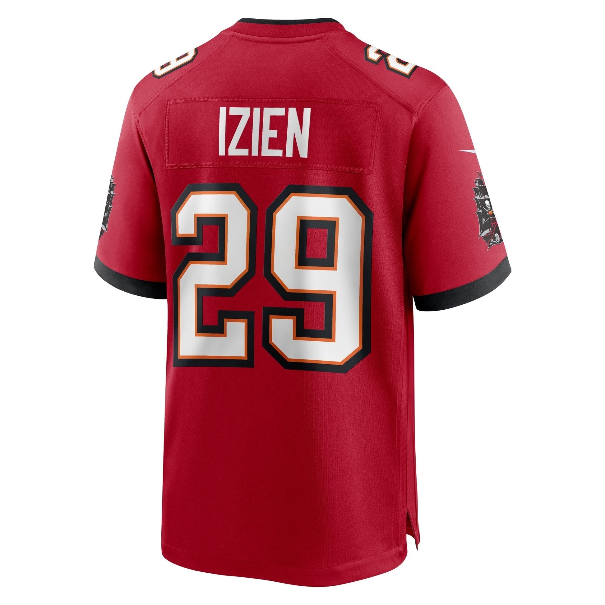 Tampa Bay Buccaneers Christian Izien Red Game Jersey football jersey product view 2