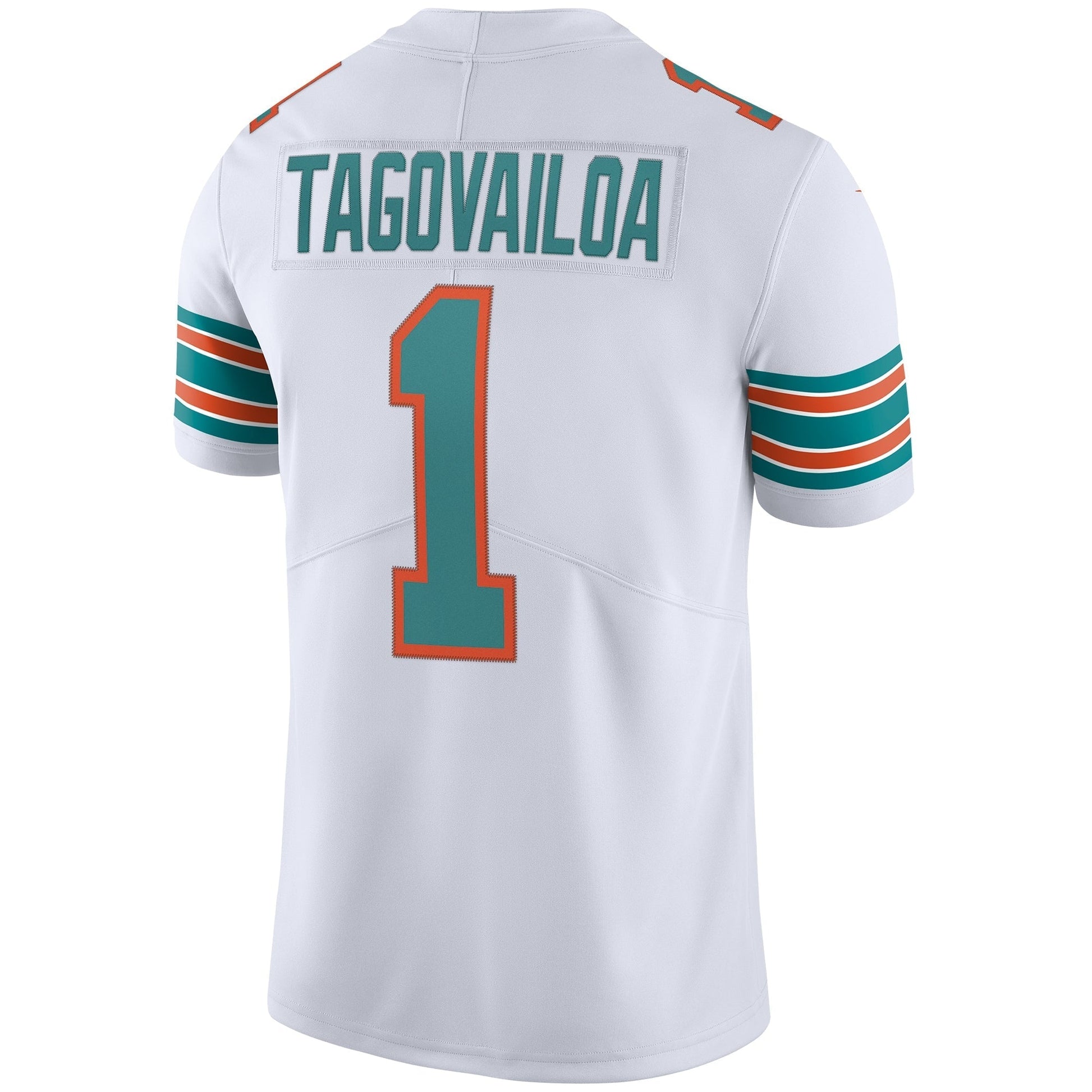 Miami Dolphins Tua Tagovailoa White 2nd Alternate Vapor Limited Jersey football jersey product view 2
