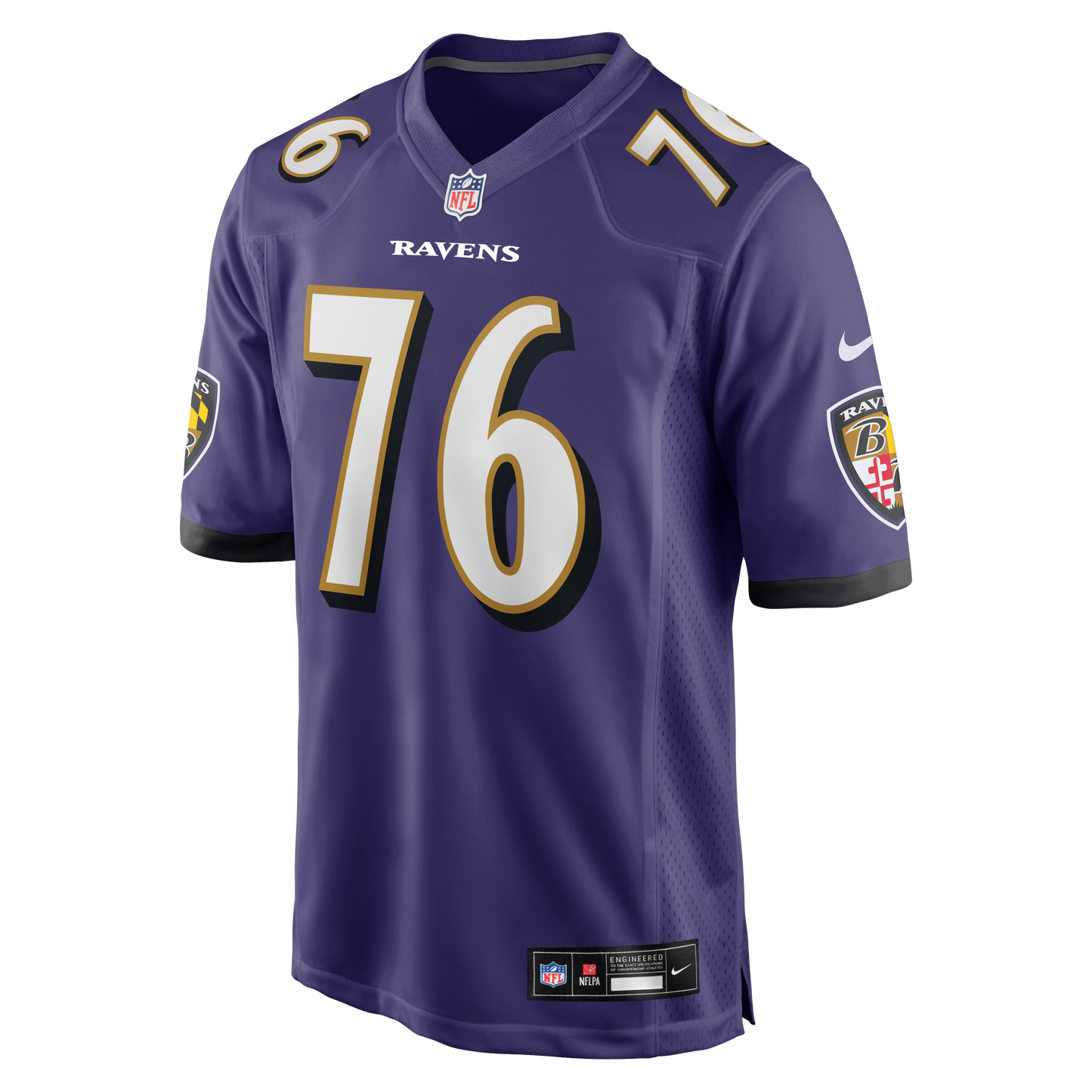 Baltimore Ravens Kenyon Green Purple Team Game Jersey football jersey product view 2
